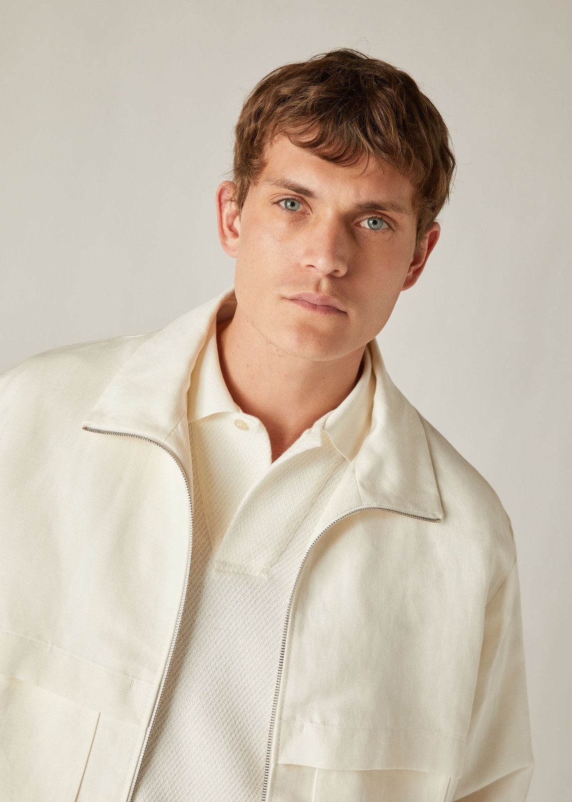 Loro Piana o1srvl11e0924 Dattilo Bomber Jacket in White Size US S / EU 44-46 / 1 - 4 Thumbnail