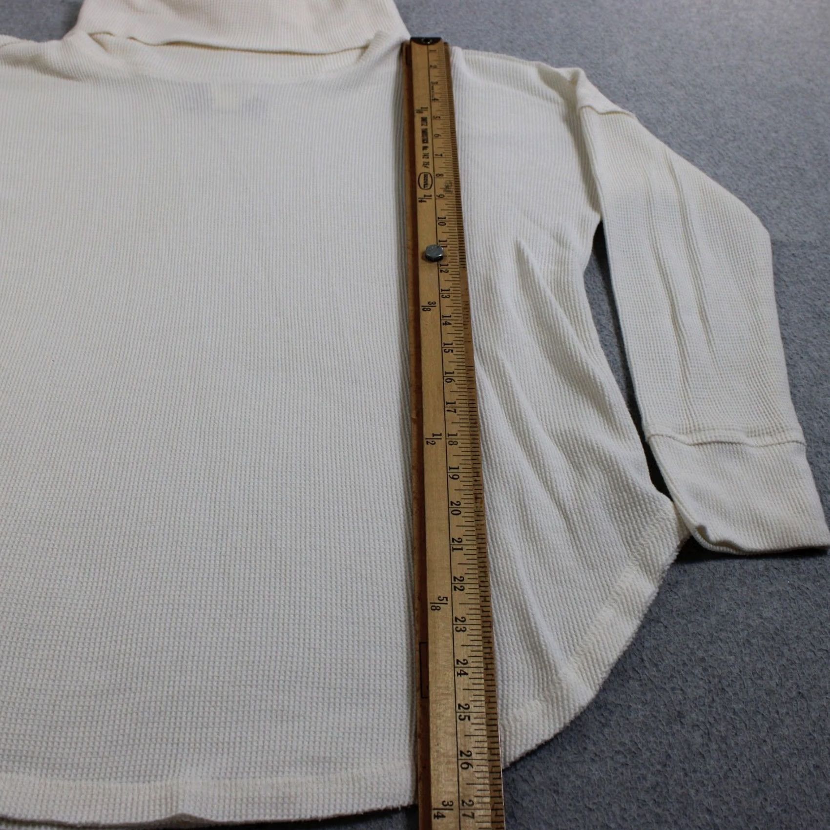 Vintage Maeve Shirt Large White Knit Turtleneck Tunic Long Sleeve Classic Women Size L / US 10 / IT 46 - 5 Thumbnail