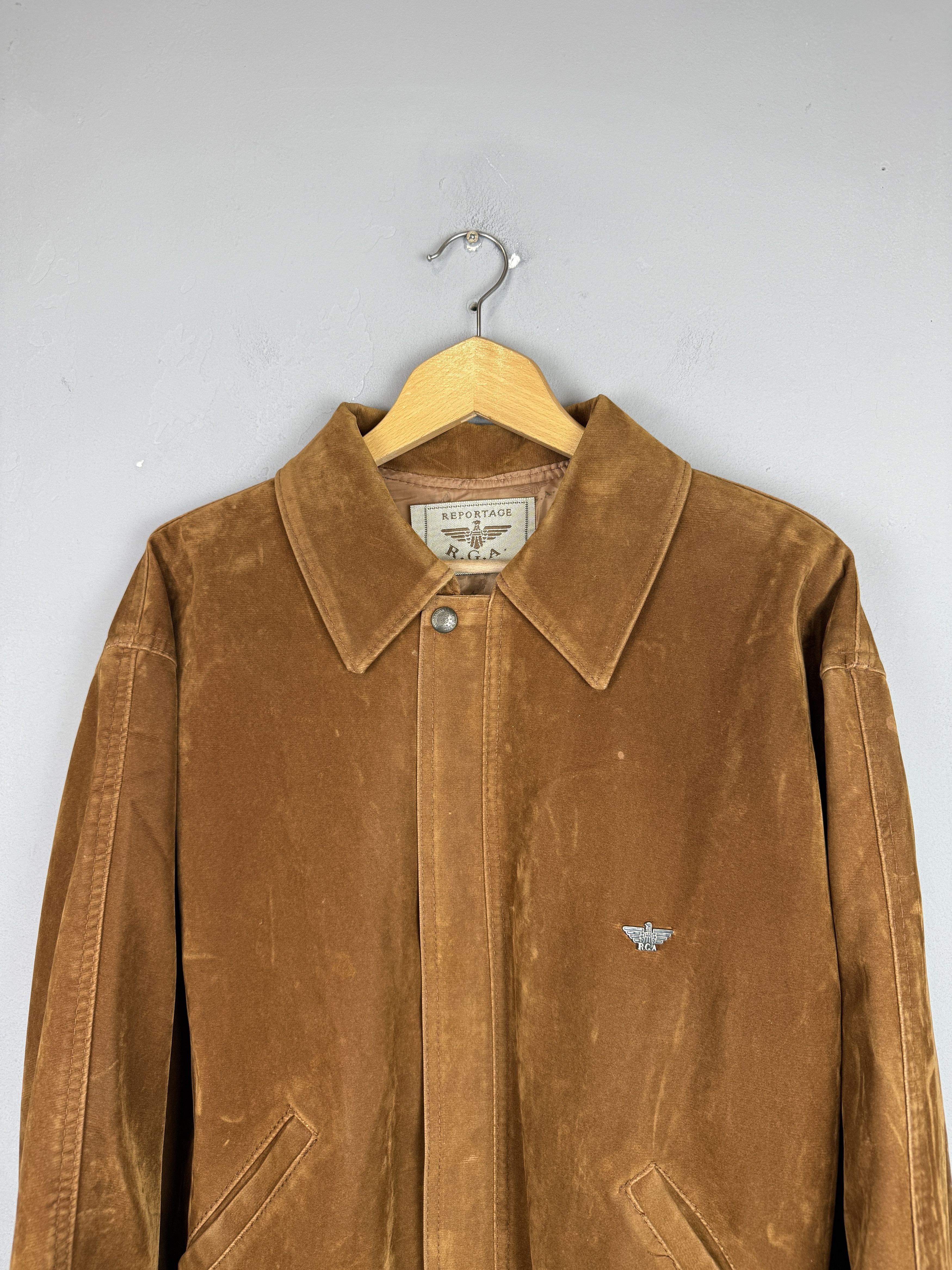 Vintage Vintage R.G.A Faux Leather Bomber Brown Italy Jacket Size US XL / EU 56 / 4 - 2 Thumbnail