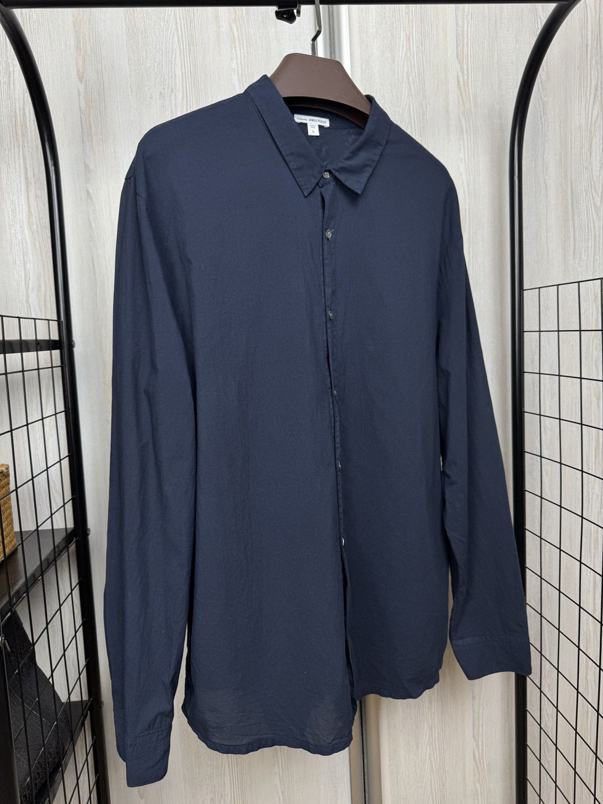 James Perse Standard James Perse solid navy blue vintage rare ls shirt Size US XXL / EU 58 / 5 - 3 Thumbnail