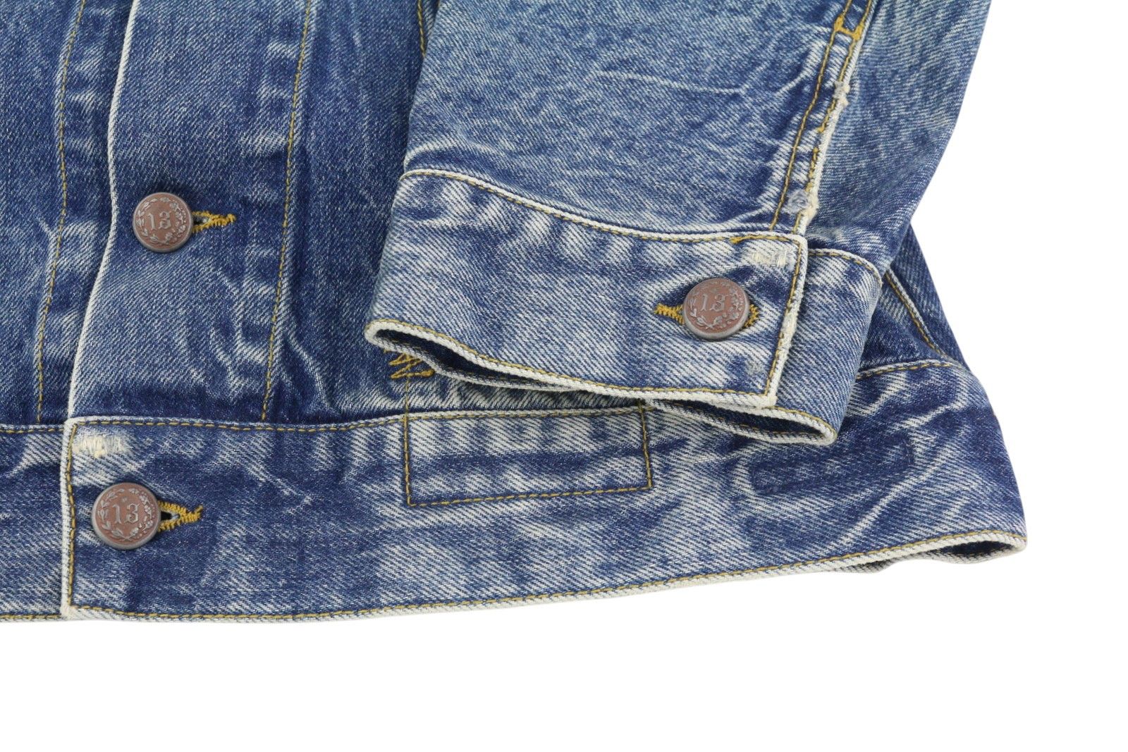 R13 RAGLAN TRUCKER JKT M Kelly Tex Button-Up Washed Denim 86164 Size M / US 6-8 / IT 42-44 - 5 Thumbnail