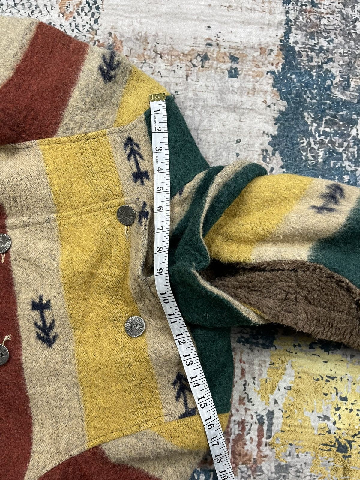 Japanese Brand Titicaca Arrow Native Stripe Double Breasted Hooded Coats Size S / US 4 / IT 40 - 10 Thumbnail