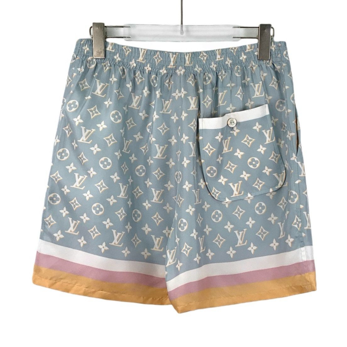 Louis Vuitton Louis Vuitton Shorts – Blue Monogram Stripe Silk (Size 38) Size 38" / US 16 / IT 52 - 9 Thumbnail