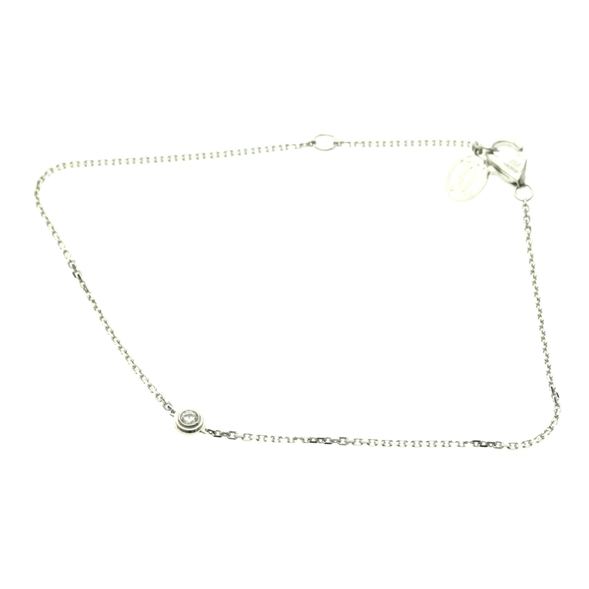 Cartier Amour Bracelet Xs White Gold (18K) Diamond Charm Bracelet Silver, Women's