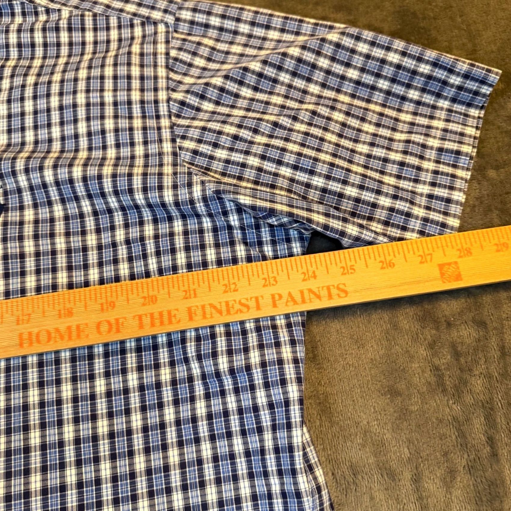 Ralph Lauren Ralph Lauren Button-Up Shirt Mens Large Blue Plaid Short Sleeve Custom Fit Button-Down Collar Embroidered Pony Logo Regular Fit Casual Business Size US L / EU 52-54 / 3 - 7 Thumbnail