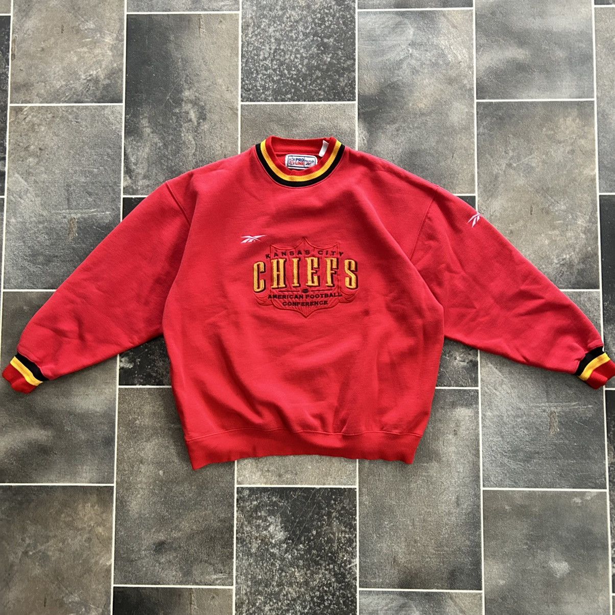 Reebok Vintage 90s Reebok Kansas City Chiefs Football Sweatshirt Size M / US 6-8 / IT 42-44 - 1 Thumbnail