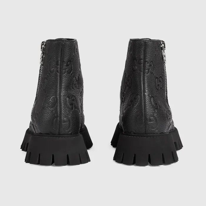 Guess o1s1wg110425 GG Leather Boots in Black Size US 7.5 / EU 40-41 - 5 Thumbnail