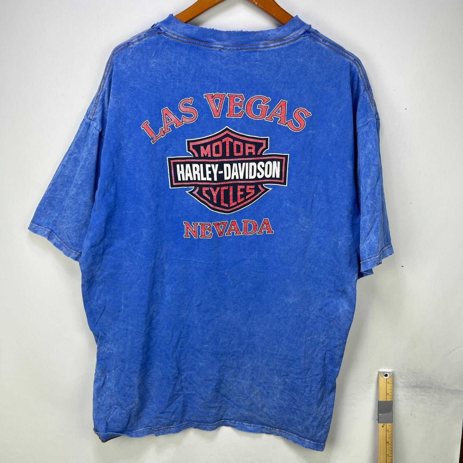 Harley Davidson Vintage Harley Davidson Las Vegas Nevada Blue T Shirt 2XL Size US XXL / EU 58 / 5 - 1 Thumbnail