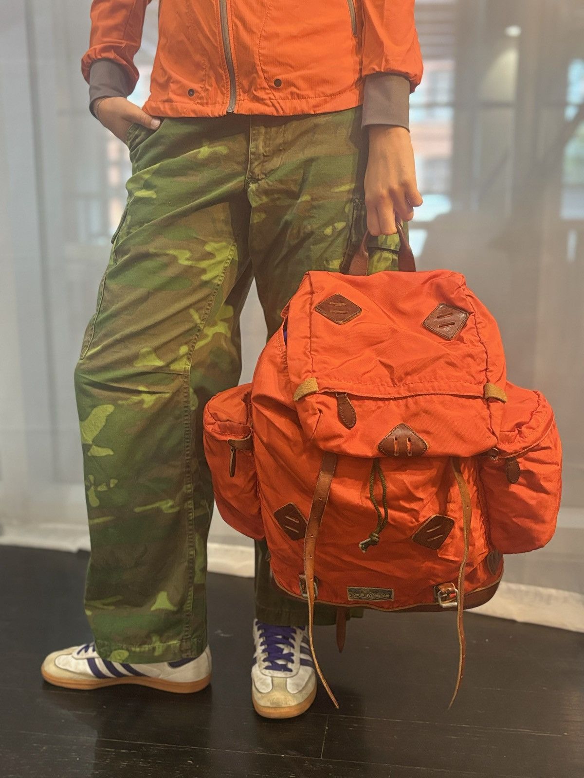 Ralph Lauren Ralph Lauren Nylon/Leather Mountaineering Backpack Size ONE SIZE - 4 Thumbnail