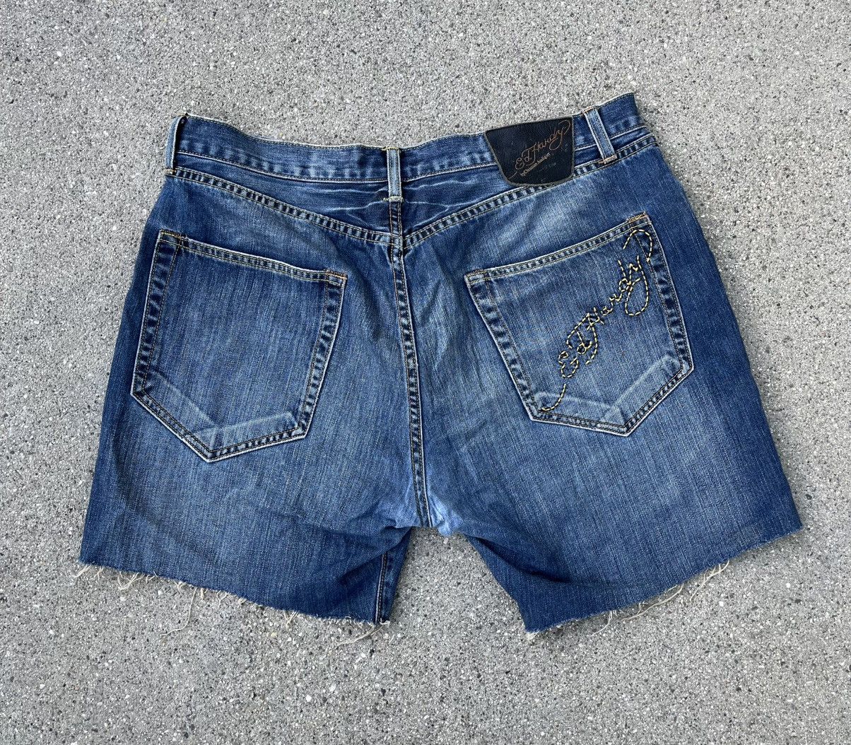 Christian Audigier × Ed Hardy × Von Dutch Ed Hardy by Christian Audigier Jean Shorts Cut Off Jorts Size US 36 / EU 52 - 7 Thumbnail