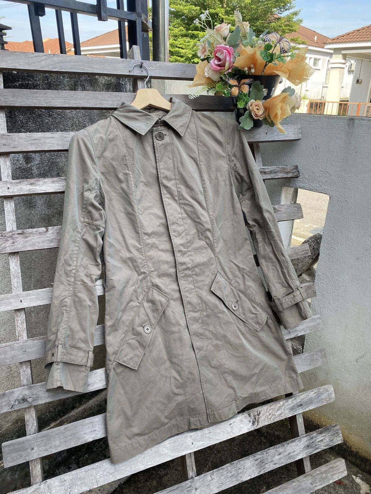 Yohji Yamamoto Y’s Yohji Yamamoto Aspesi Women’s LightweightTrench Coat Size M / US 6-8 / IT 42-44 - 1 Thumbnail