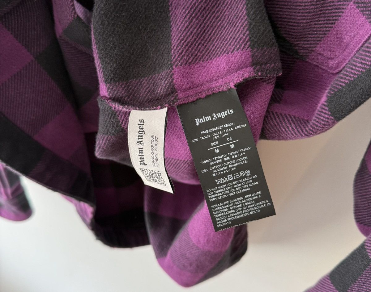 Palm Angels Palm Angels Logo-Print Checkered Overshirt Size US M / EU 48-50 / 2 - 4 Thumbnail