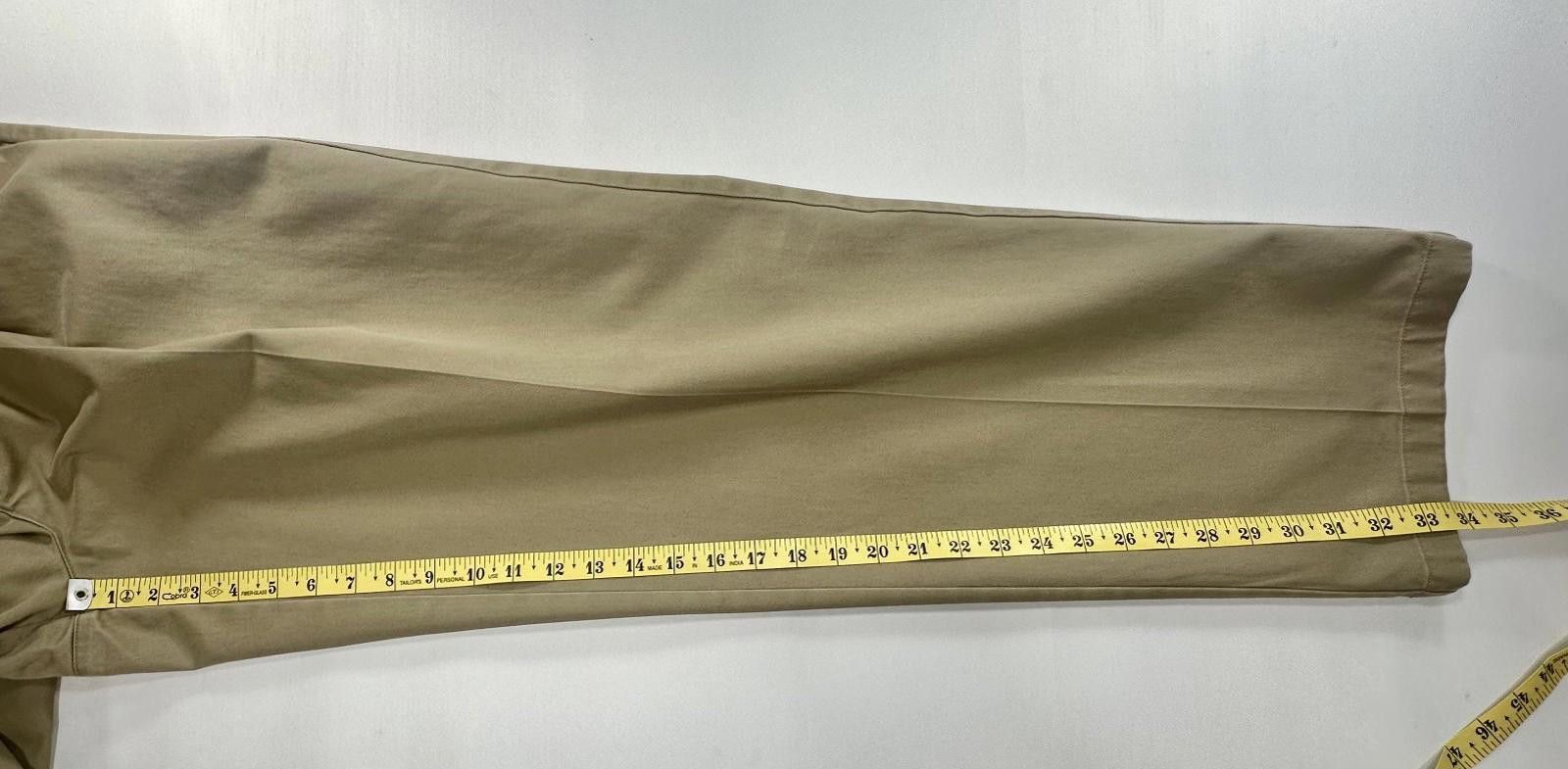 L.L. Bean LL Bean Cotton Pleated Straight Leg Chinos Brown Mens 38/34 Size US 38 / EU 54 - 5 Thumbnail
