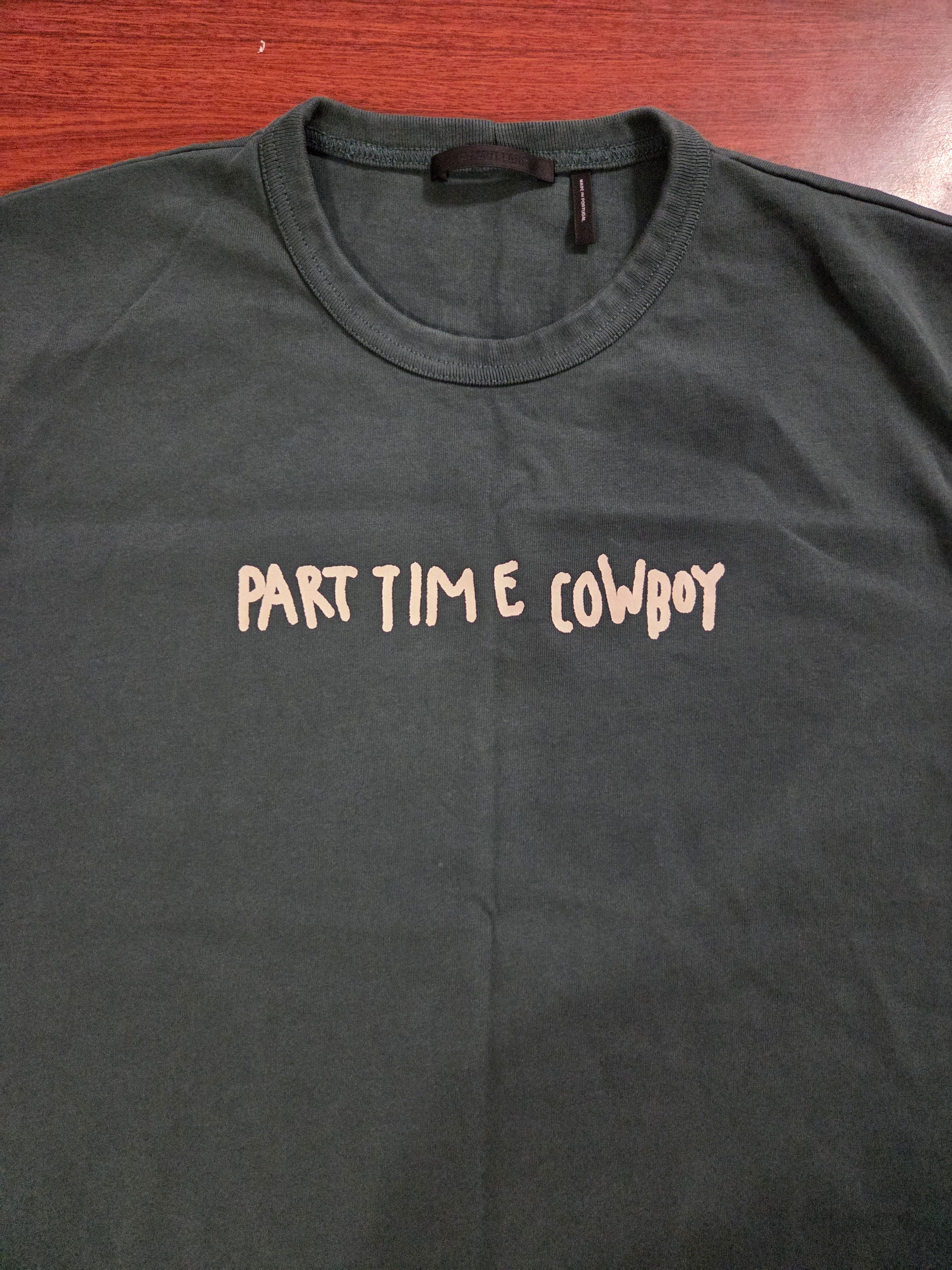 Helmut Lang Scribble Part Time Cowboy Logo T Shirt Size US L / EU 52-54 / 3 - 3 Thumbnail