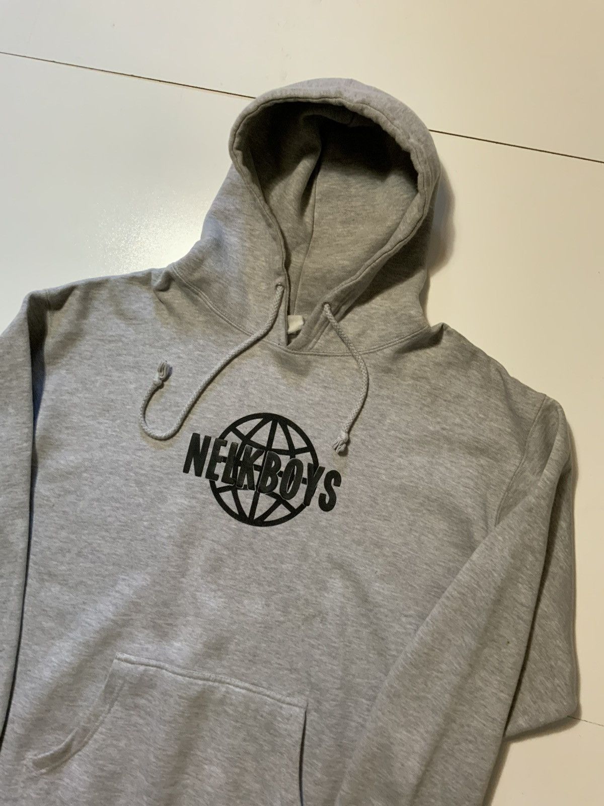 Full Send Nelk Boys Globe Puff Print YouTube Vlog Pullover Hoodie Size US L / EU 52-54 / 3 - 4 Thumbnail