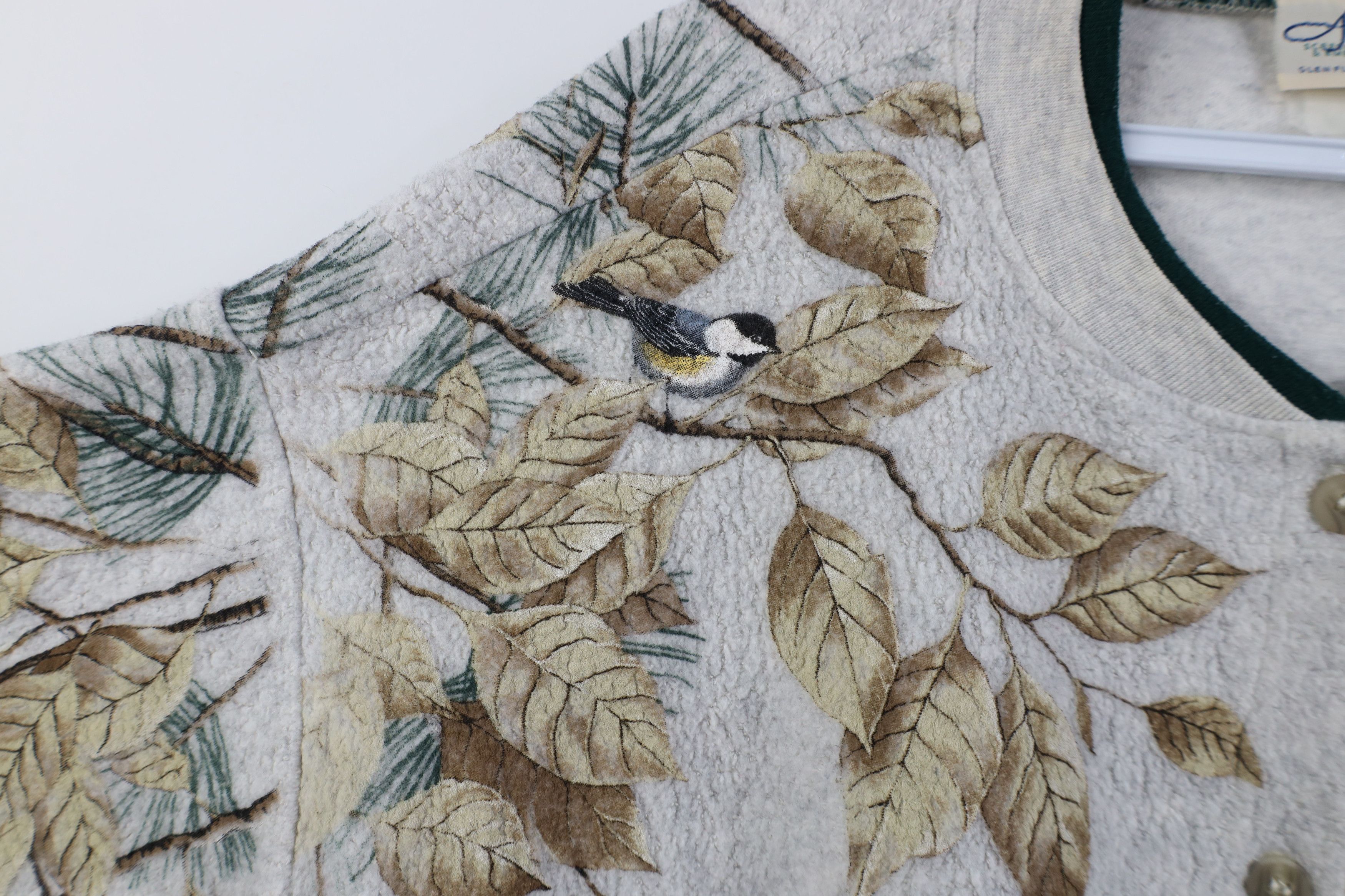 Vintage Vintage 90s Streetwear Bird All Over Print Fleece Sweater Size XXL / US 16-18 / IT 52-54 - 7 Thumbnail