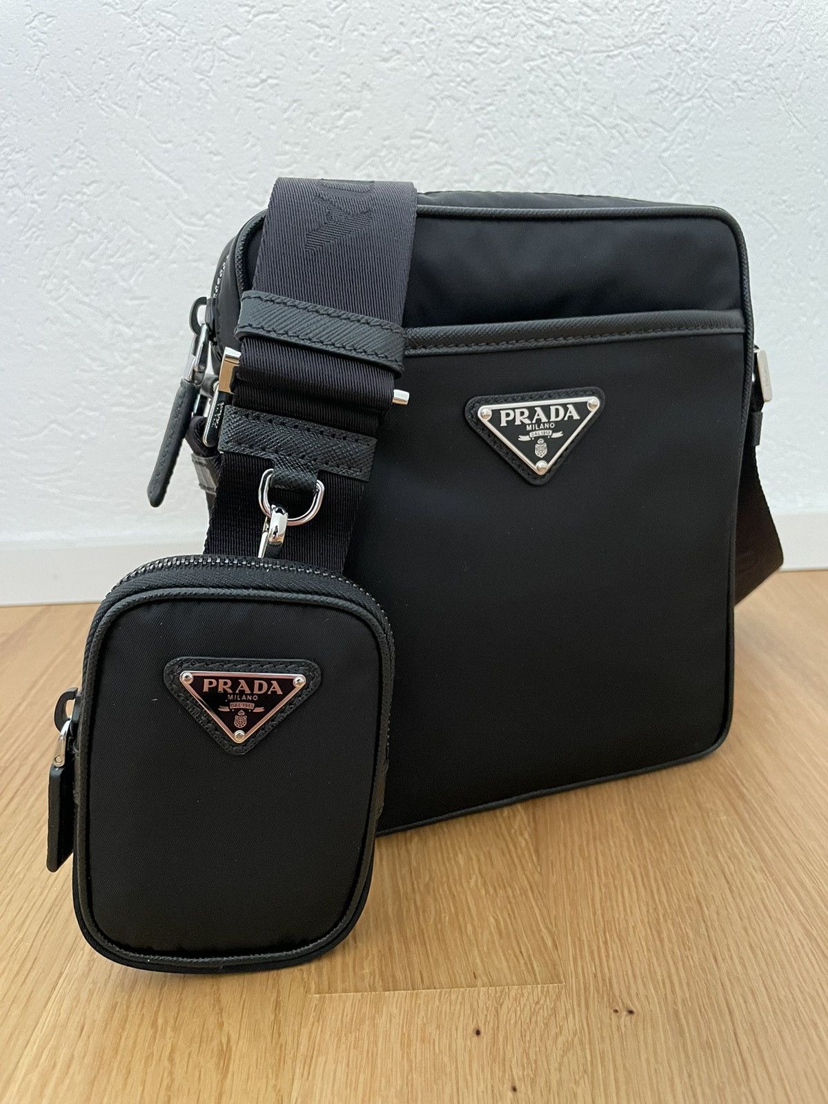 Prada Prada Re-Nylon & Saffiano Shoulder Bag Size ONE SIZE - 1 Thumbnail