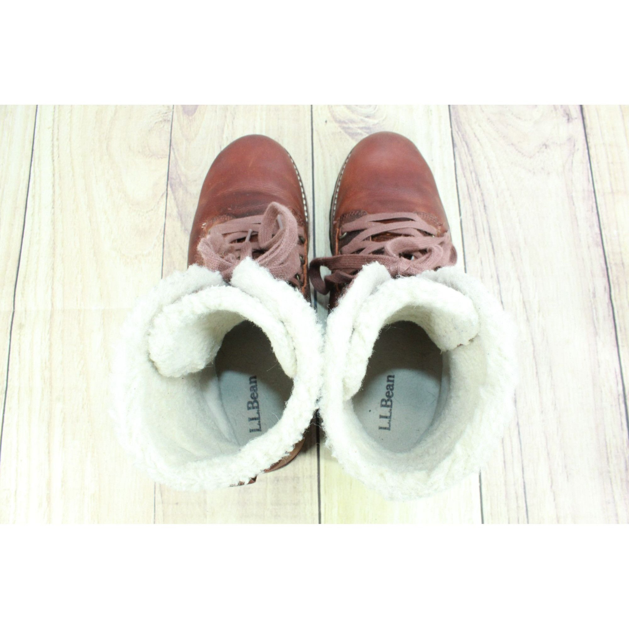 L.L. Bean × Leather LL Bean Women's Fleece Lined Rugged Cozy Winter Boots Size US 9.5 / IT 39.5 - 7 Thumbnail
