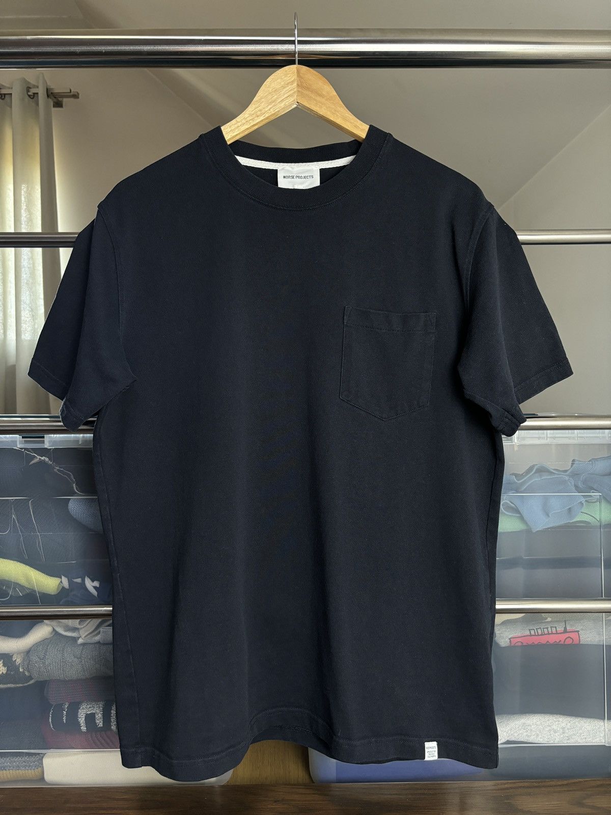 Norse Projects Norse Projects Dark Navy Johannes Pocket T-Shirt Size US L / EU 52-54 / 3 - 1 Thumbnail