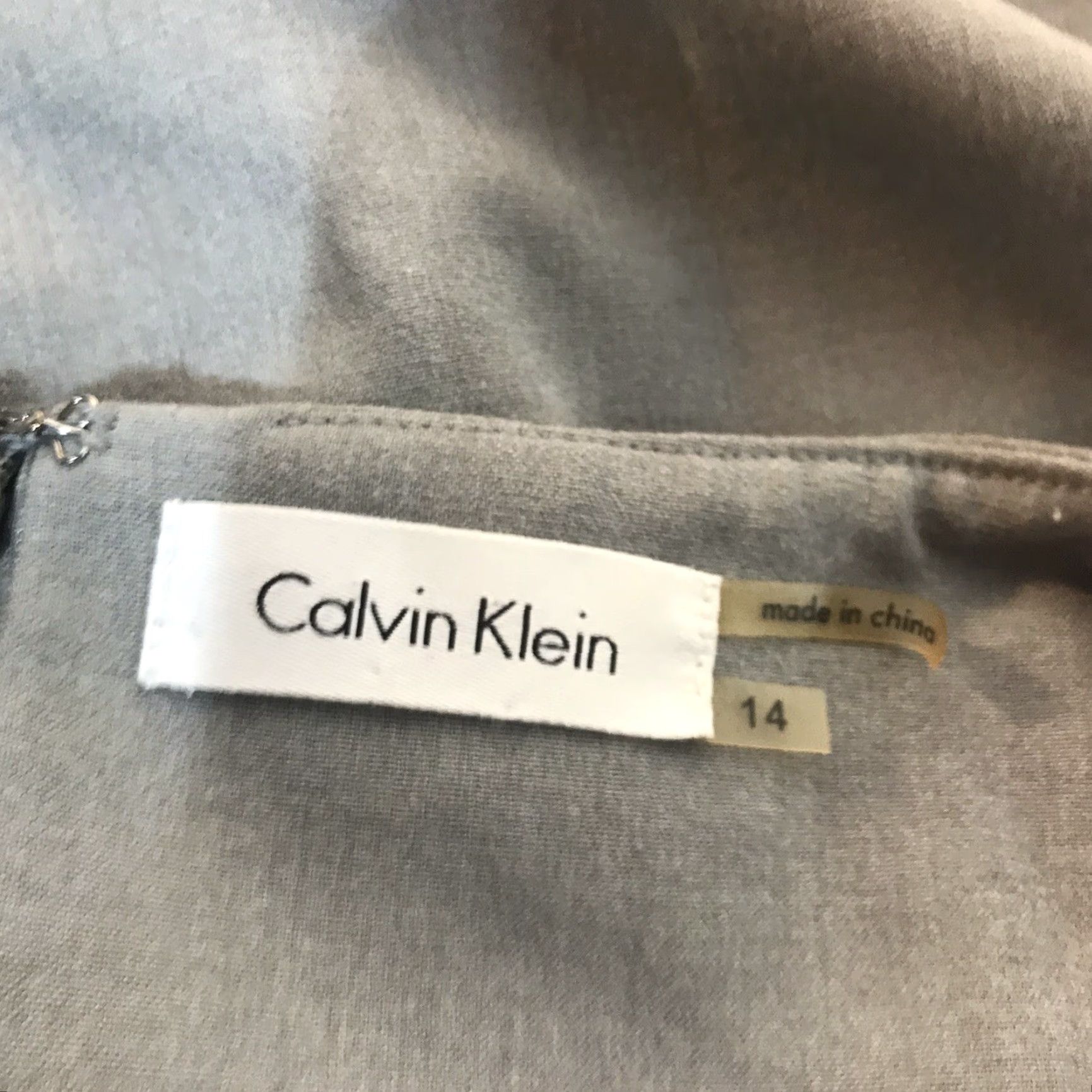 Calvin Klein Calvin Klein Gray Sleeveless Career Midi Dress Womens Size 14 Size XL / US 12-14 / IT 48-50 - 7 Thumbnail