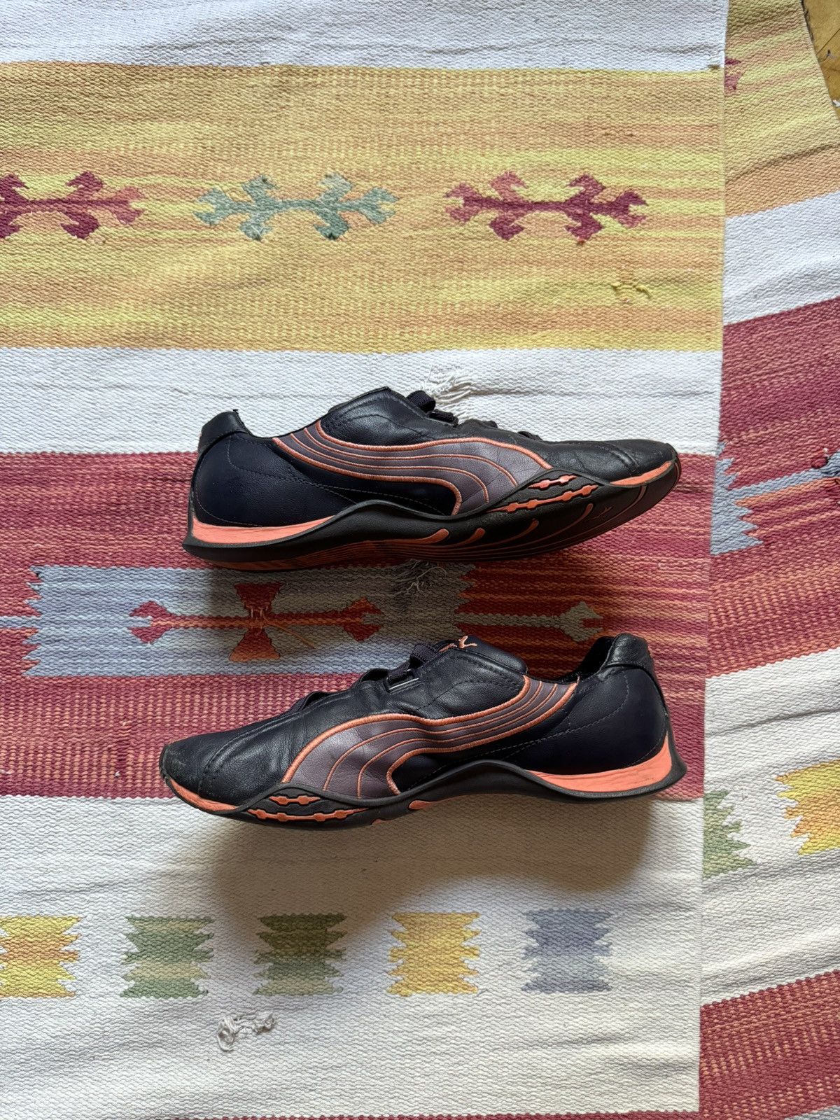 Puma Vintage 00’s Puma y2k Leather Japanese Low Sneakers Size US 9.5 / IT 39.5 - 3 Thumbnail