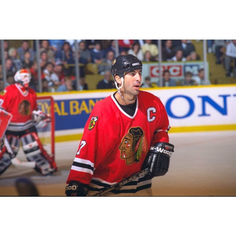NHL × Starter CHELIOS Chicago Blackhawks 90s jersey XL red hockey vintage Size US XL / EU 56 / 4 - 2 Thumbnail