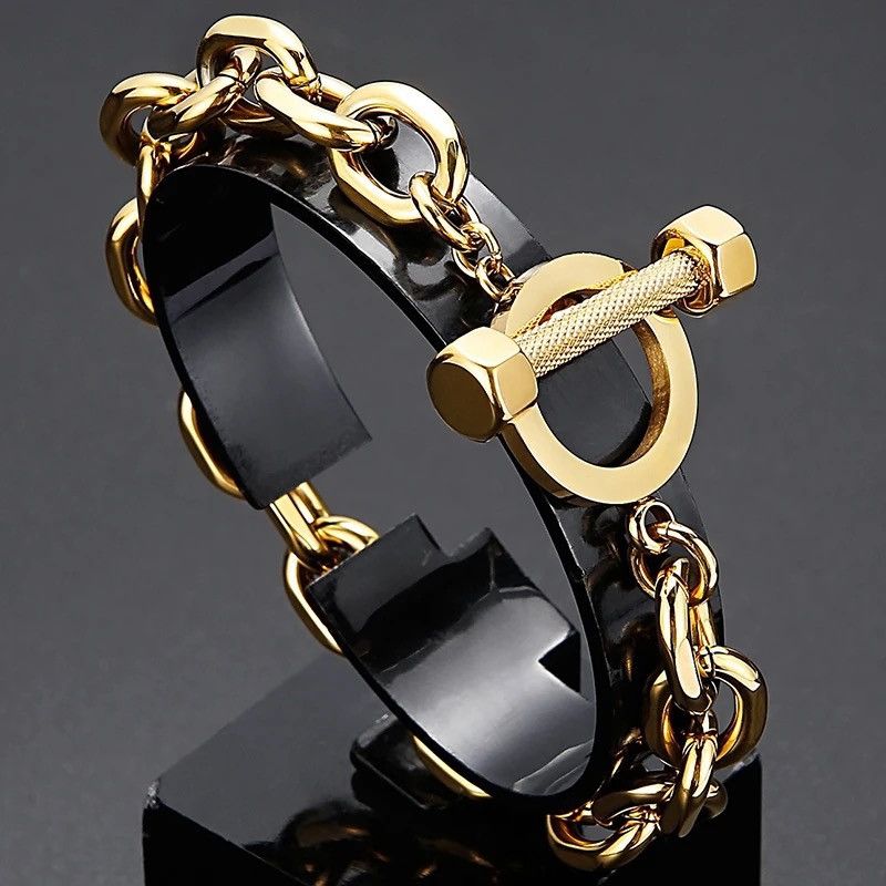 Vintage Vintage 21CM Gold Buckle Bracelet Size ONE SIZE - 1 Thumbnail