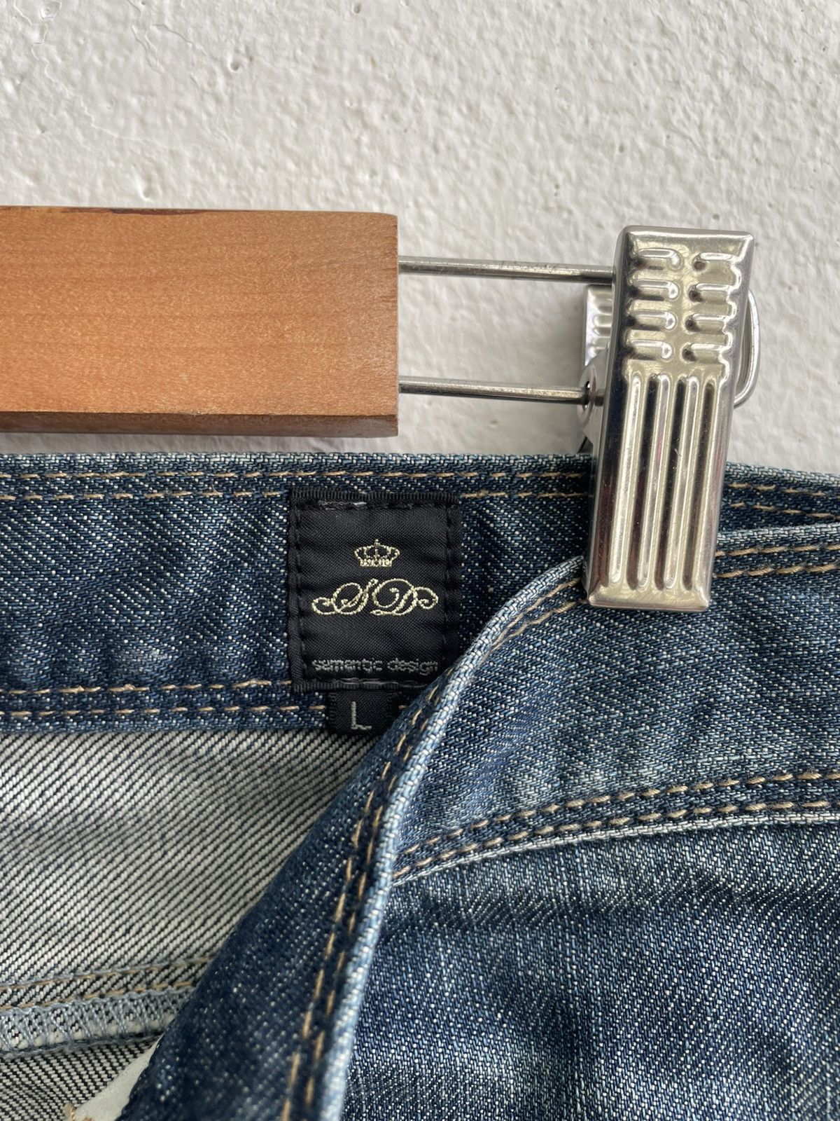 If Six Was Nine Vintage Semantic Design Japanese Clawmark Pattern Jeans Size US 32 / EU 48 - 10 Thumbnail