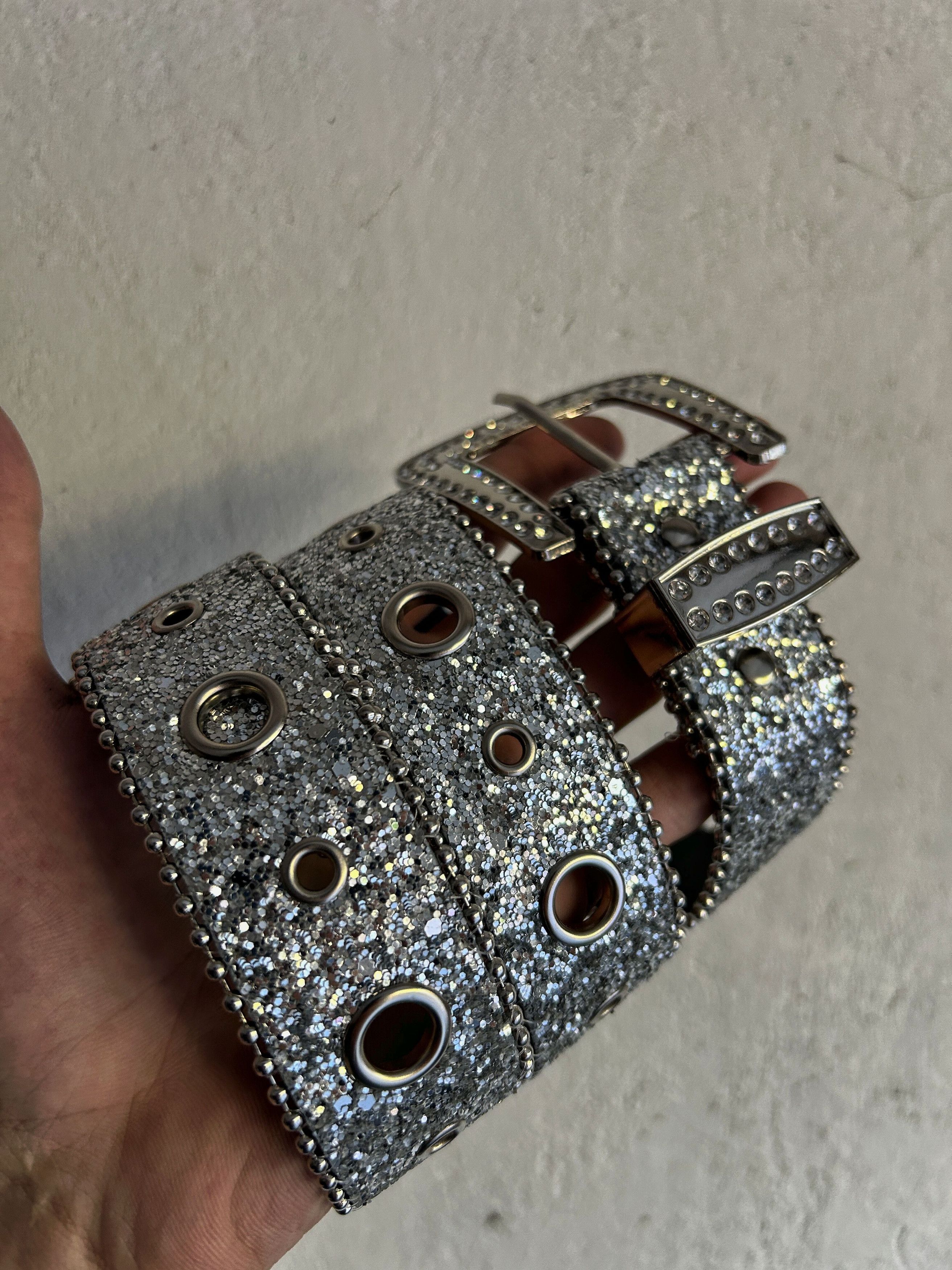 Designer Vintage Japanese Style BB Simon Diamonds Style Belt 90s Size ONE SIZE - 6 Thumbnail