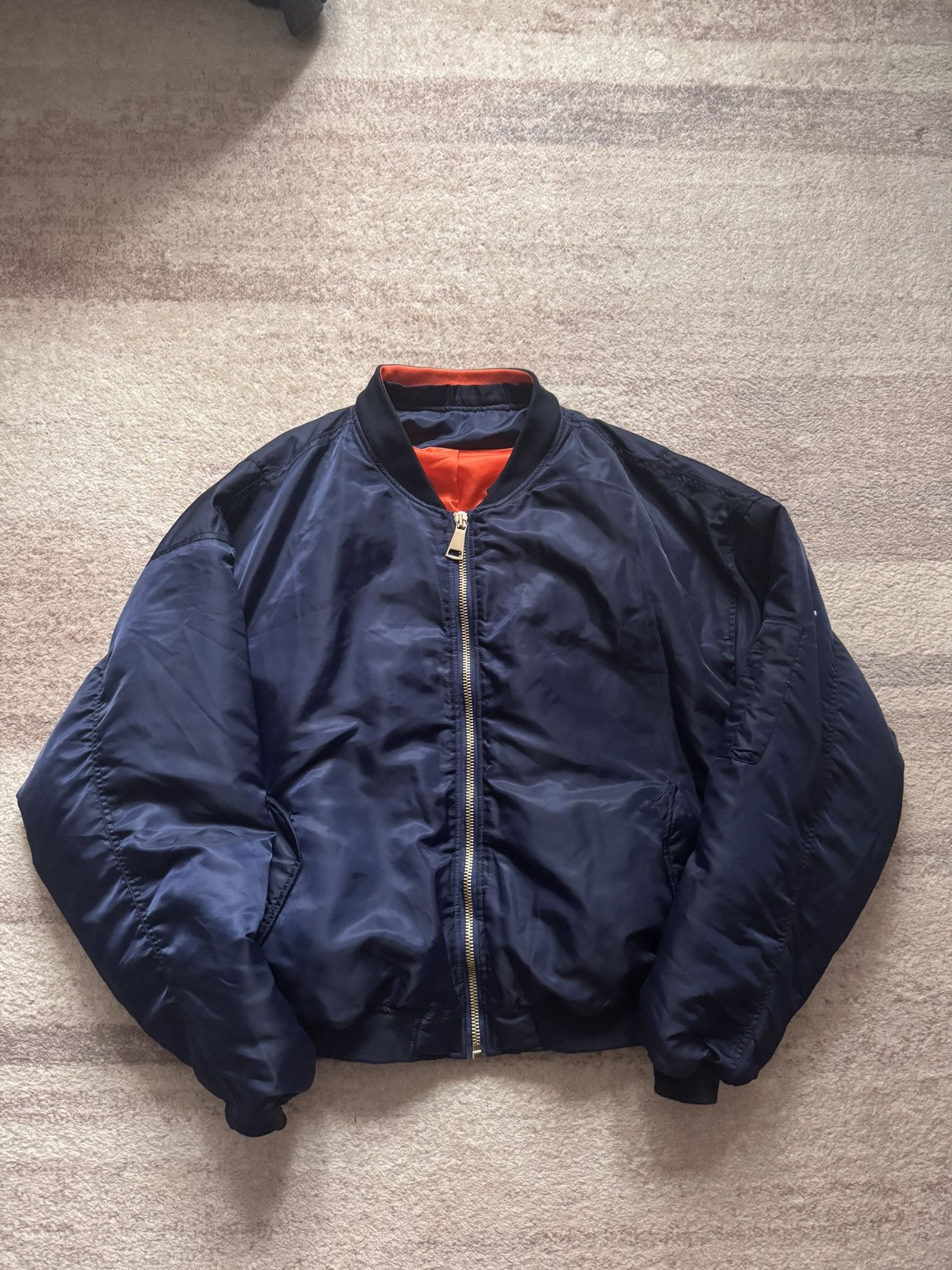Vintage Vintage bomber jacket navy ma-1 pilot xxl swag Size US XXL / EU 58 / 5 - 1 Thumbnail