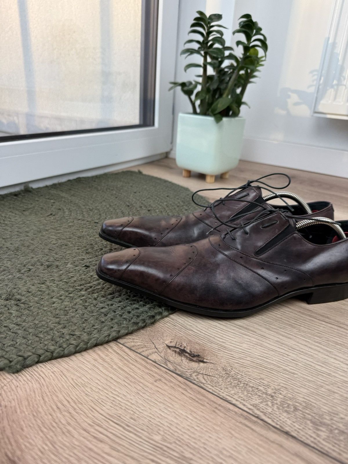 Francesco Smalto × Vintage Francesco Smalto Brown Derby Oxford Leather Shoes Size US 9 / EU 42 - 2 Thumbnail