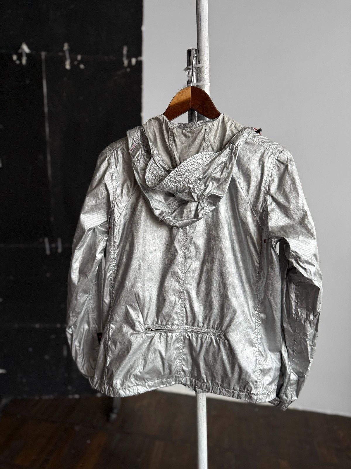 Bogner Bogner Fire + Ice Rare Silver Metallic Hooded Jacket Zip Size XS / US 0-2 / IT 36-38 - 3 Thumbnail