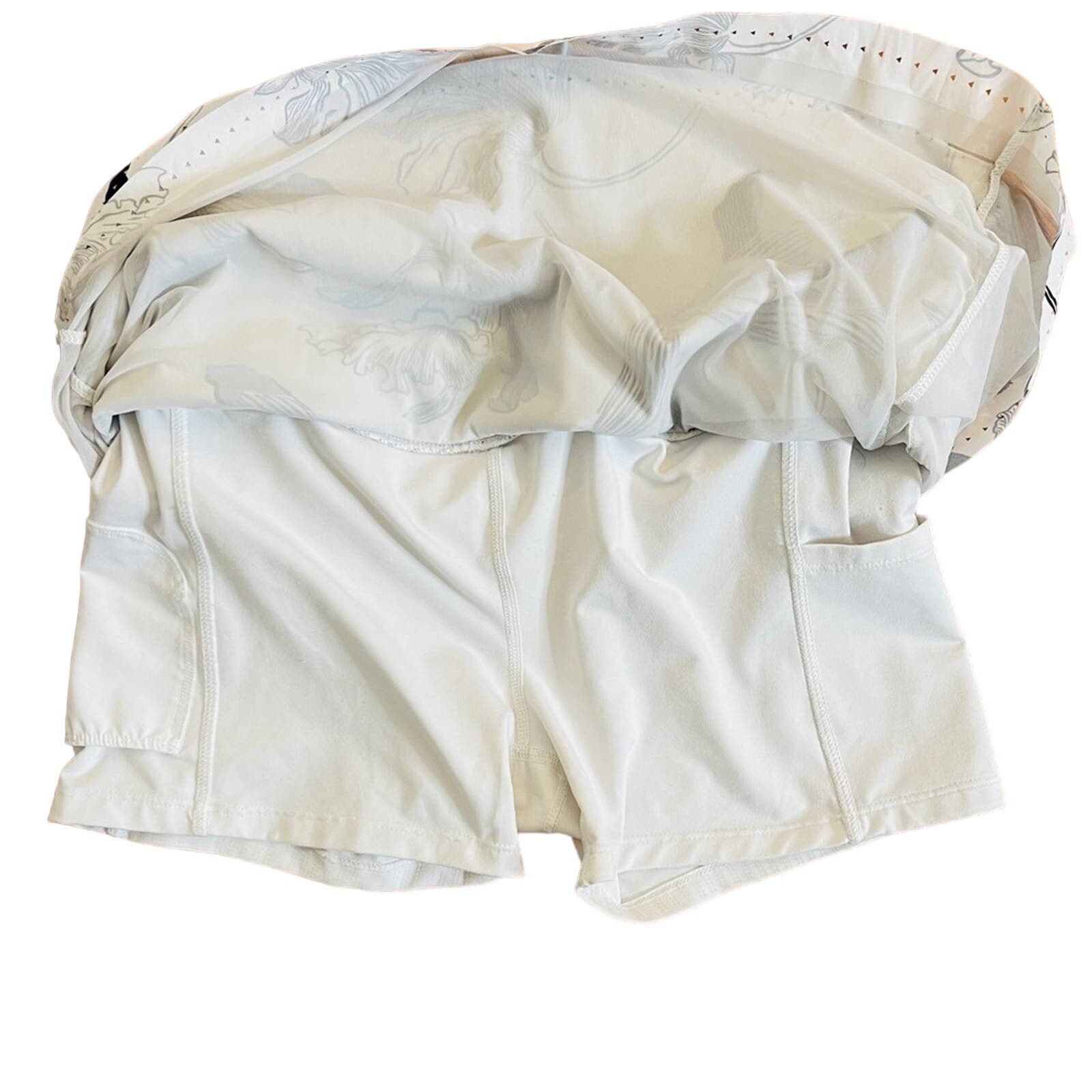 Athleta Athleta Laser Run Skort White Floral Nouveau Print Tennis Size 30" / US 8 / IT 44 - 7 Thumbnail