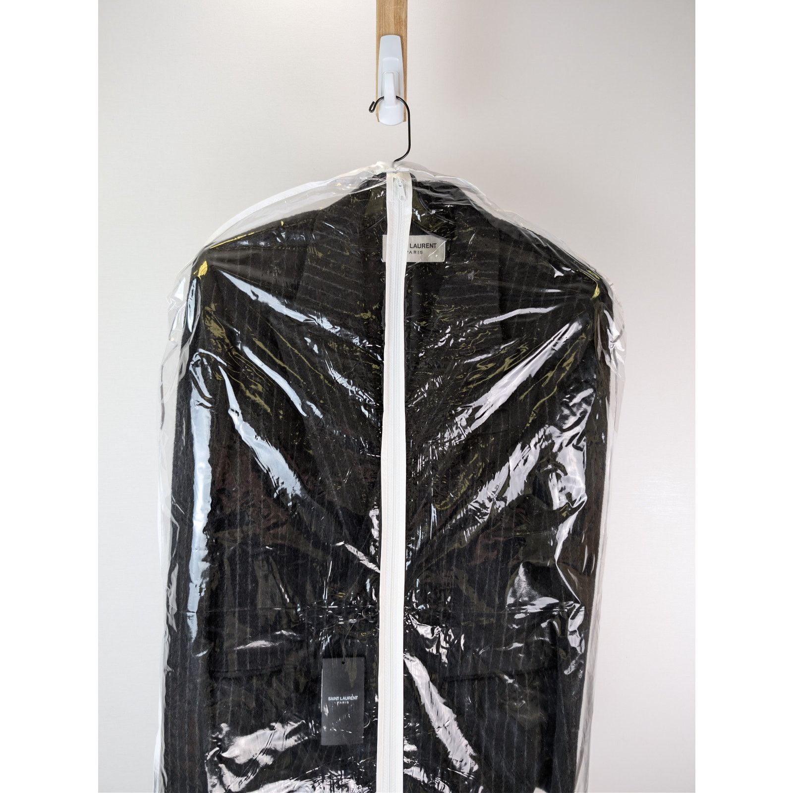 Saint Laurent Paris o1rshd1 Manteau Rayure Relief Stripe Coat Anthracite Chalk Size US M / EU 48-50 / 2 - 23 Thumbnail