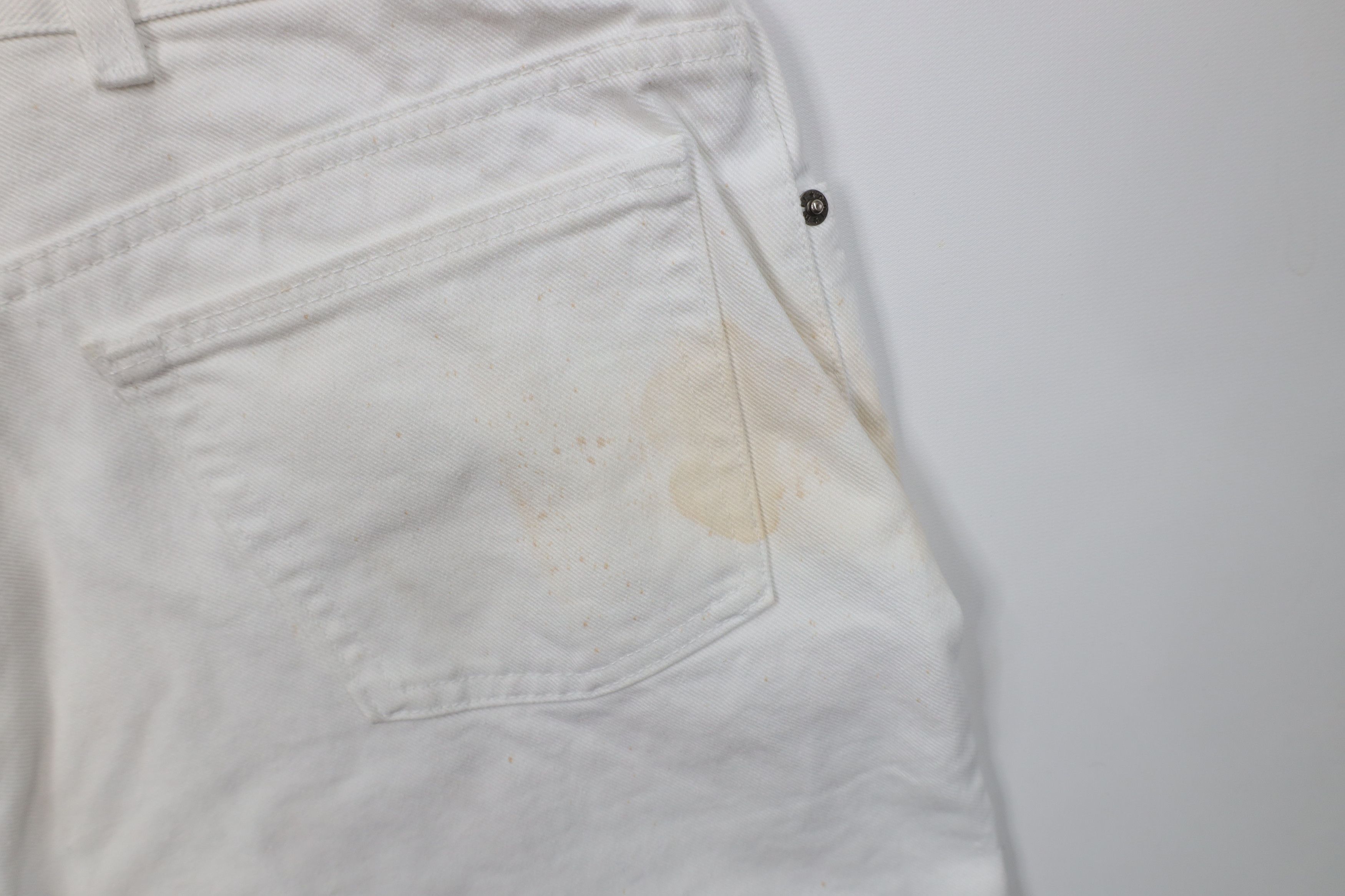 Vintage Deadstock Vintage 90s IOU Fit Denim Jean Shorts White Size US 40 / EU 56 - 15 Thumbnail