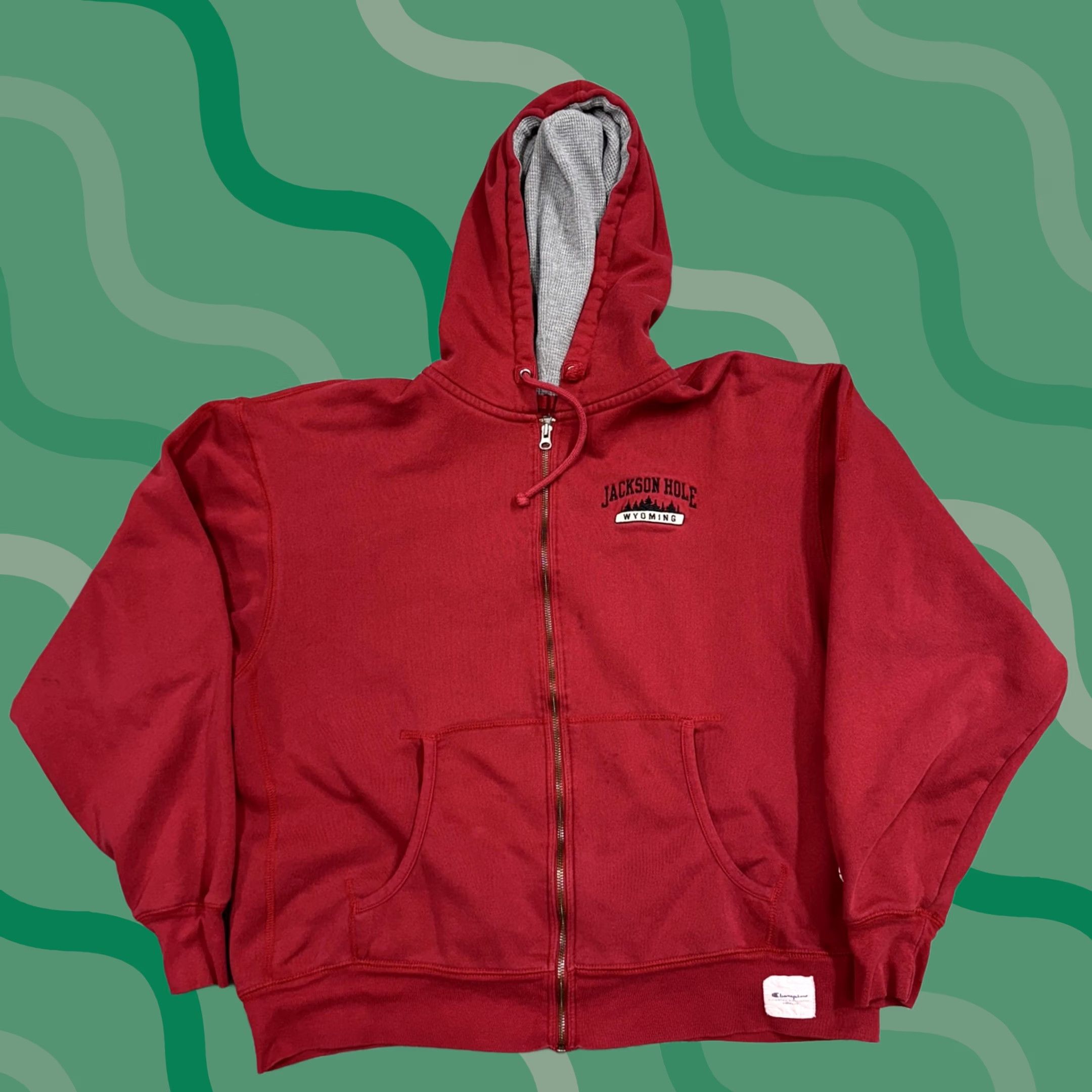 Champion × Pyrex Vision Champion X Pyrex Vision Red Hoodie | Grailed