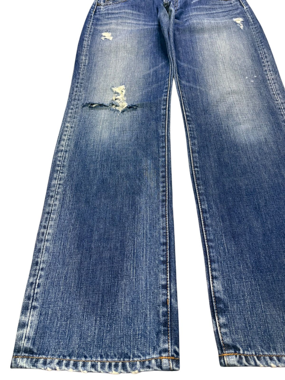 Japanese Brand Vintage Japanese Brand Faded Wash Distressed Ripped Jeans Size US 32 / EU 48 - 6 Thumbnail