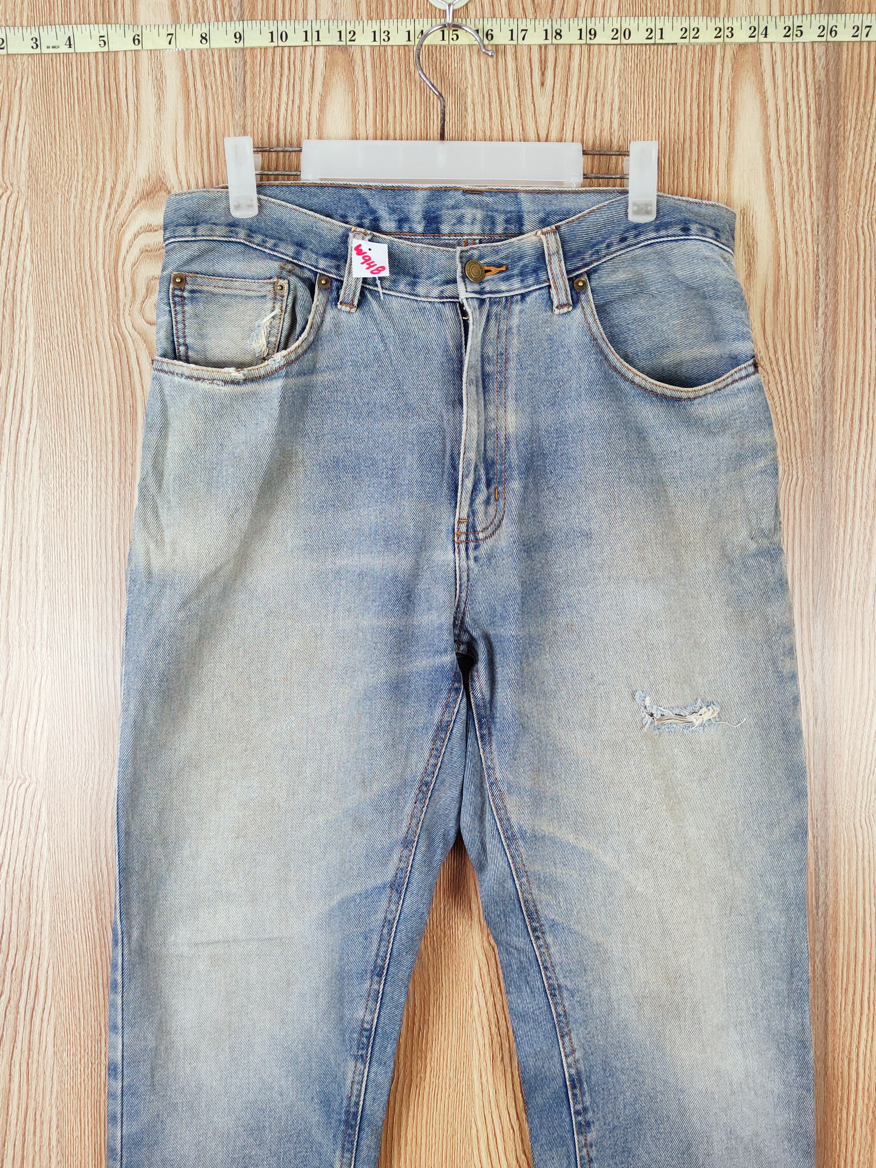 Japanese Brand Japanese Brand Blue Faded Distressed Ripped Jeans #W948 Size US 34 / EU 50 - 2 Thumbnail