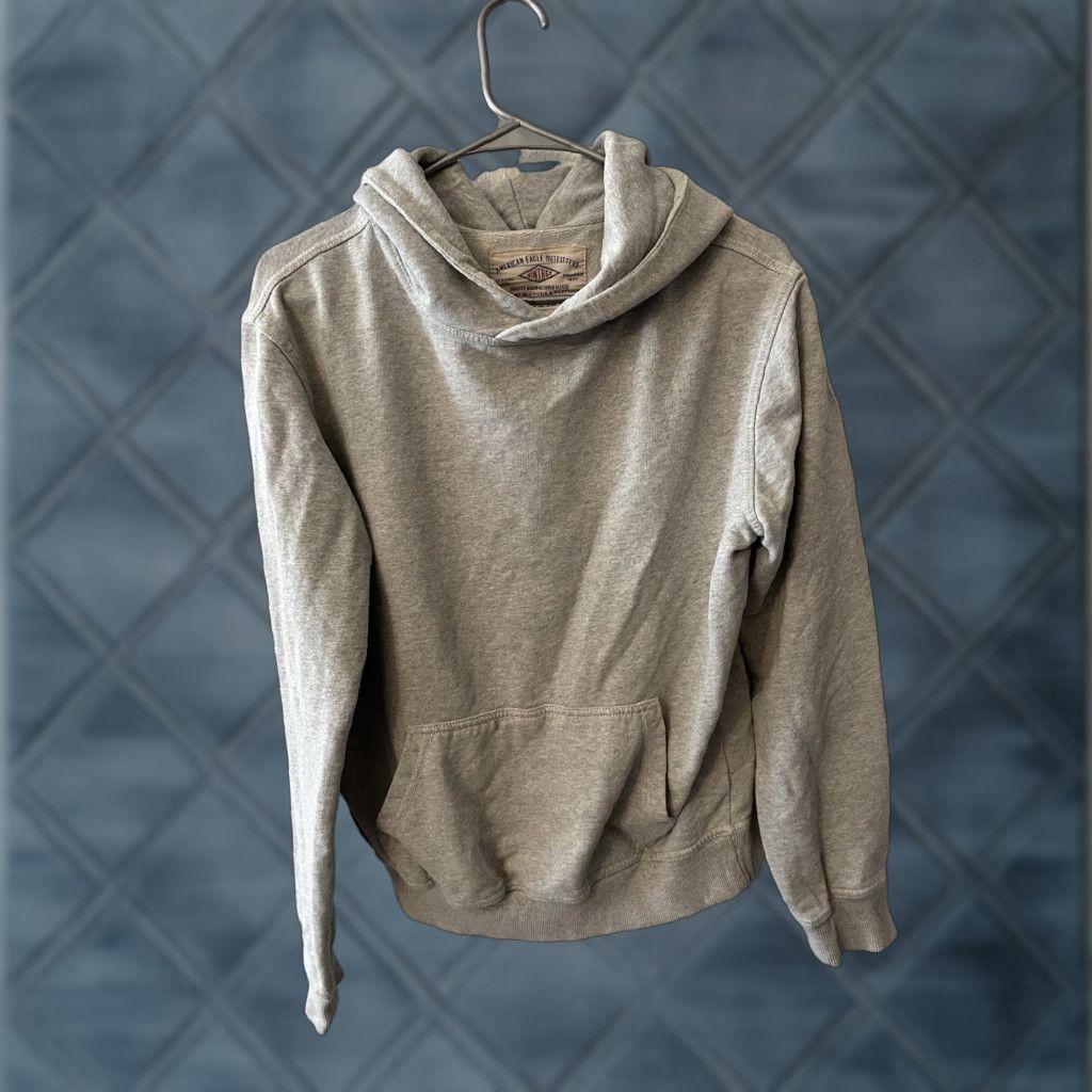 American Eagle Outfitters American Eagle Hoodie Mens Small Gray Solid Size US S / EU 44-46 / 1 - 1 Thumbnail