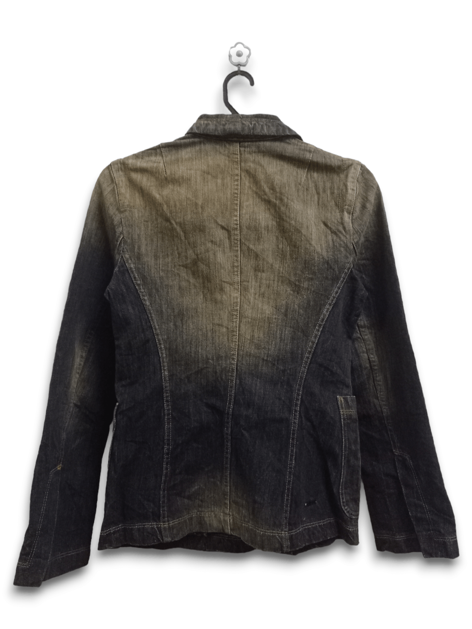 DKNY × Donna Karan Vintage DKNY Rusty Wash Denim Jacket Made in Italy Size M / US 6-8 / IT 42-44 - 2 Thumbnail
