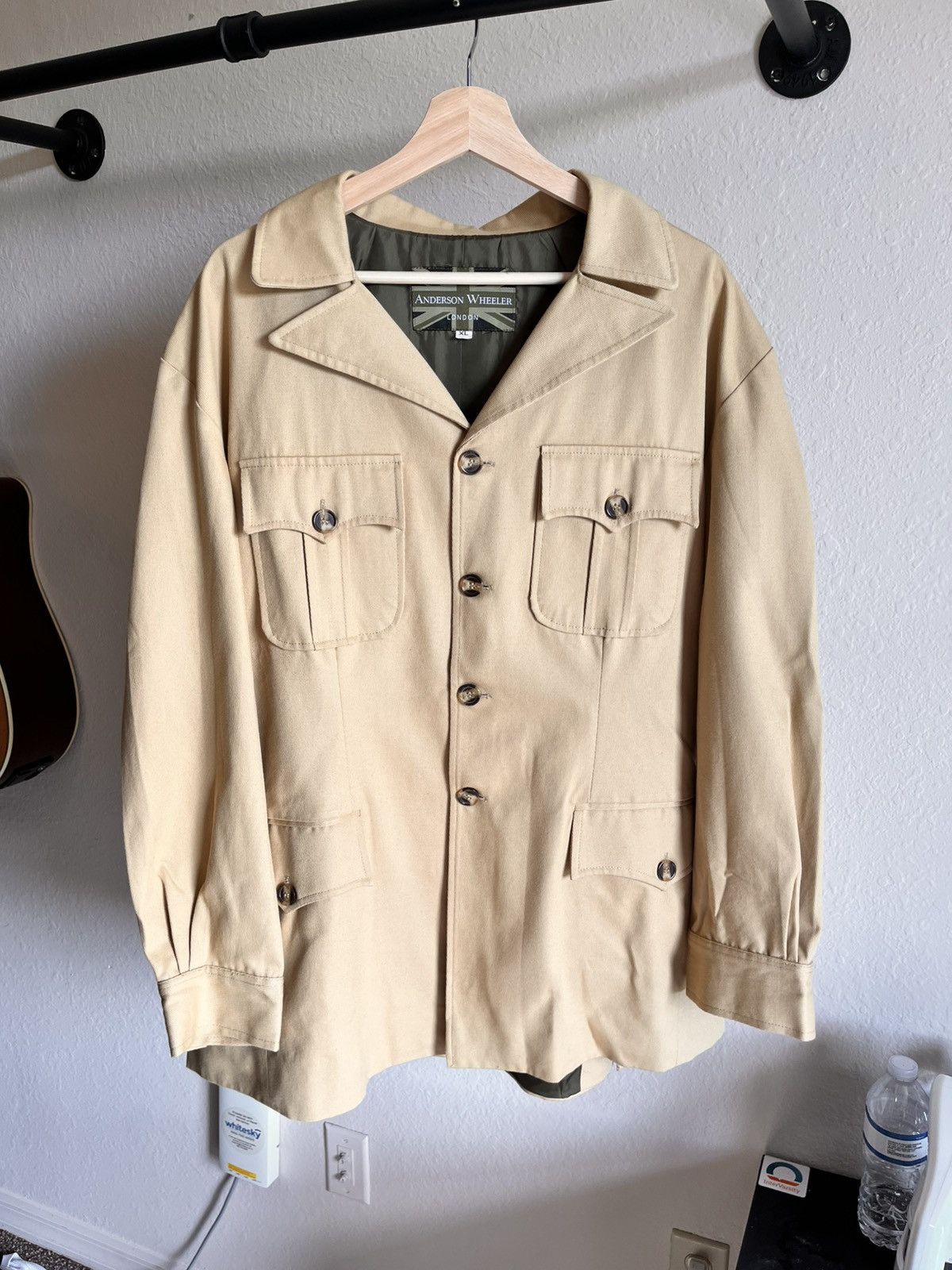 Vintage Anderson Wheeler London Safari Jacket – Khaki Field Coat XL Size US XL / EU 56 / 4 - 1 Thumbnail