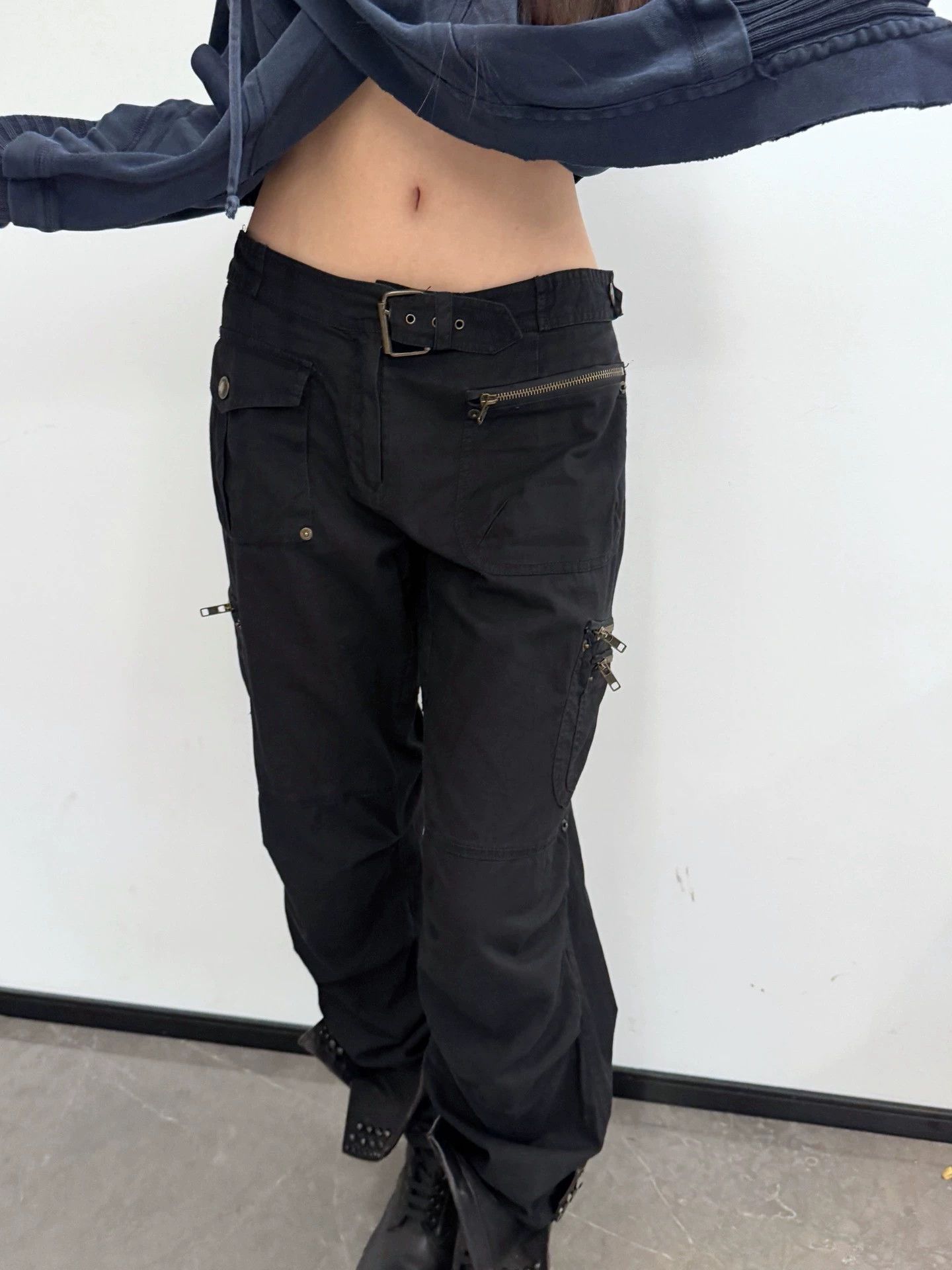 Other Italian Brand Vintage Workwear Straight Leg Zip Cuffs 40 Size 27" / US 4 / IT 40 - 2 Thumbnail