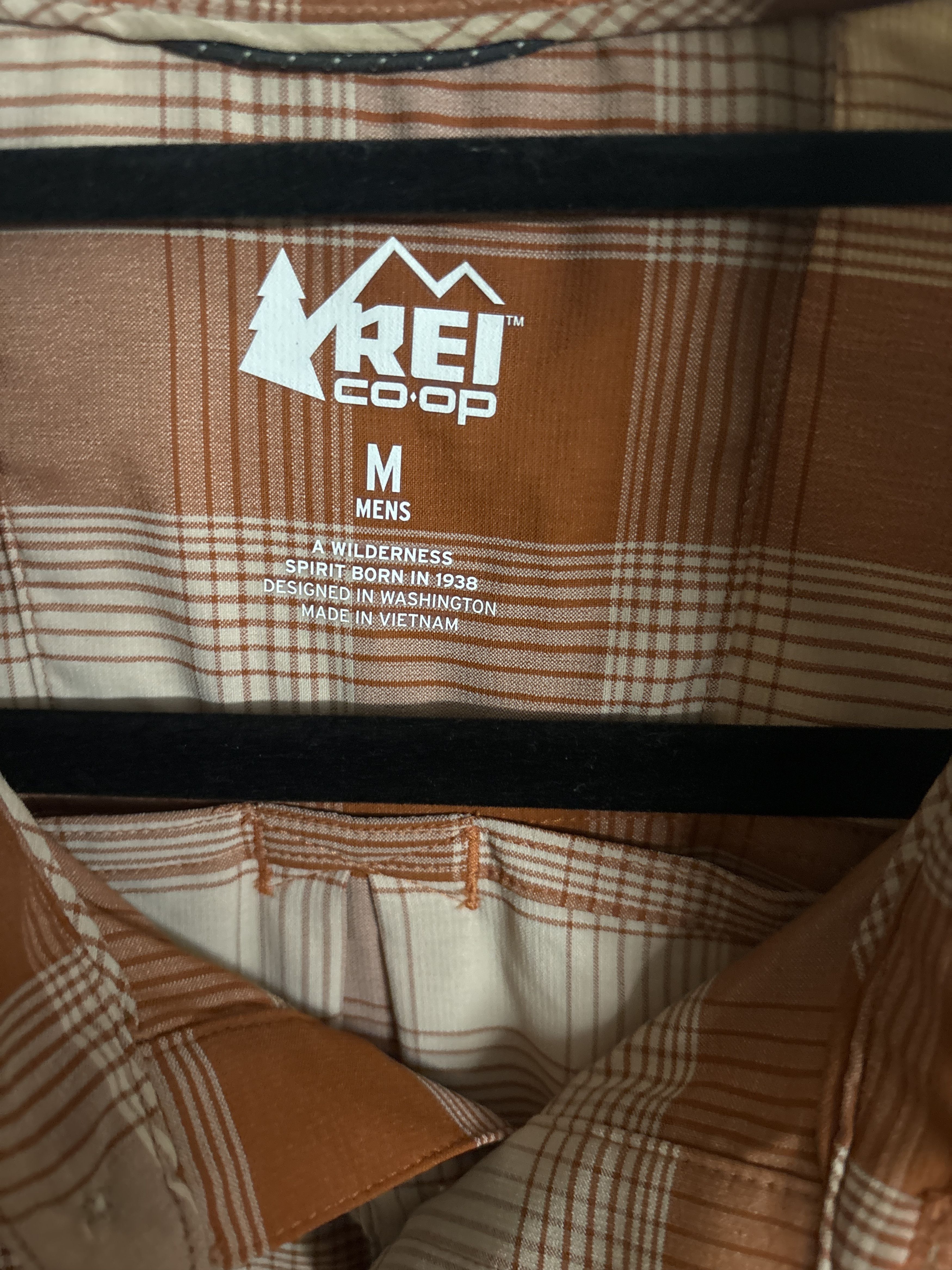 Rei REI orange check plaid shirt Size US M / EU 48-50 / 2 - 2 Thumbnail