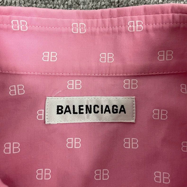 Balenciaga Balenciaga size 34 Double b powder short sleeve shirt Size S / US 4 / IT 40 - 4 Thumbnail