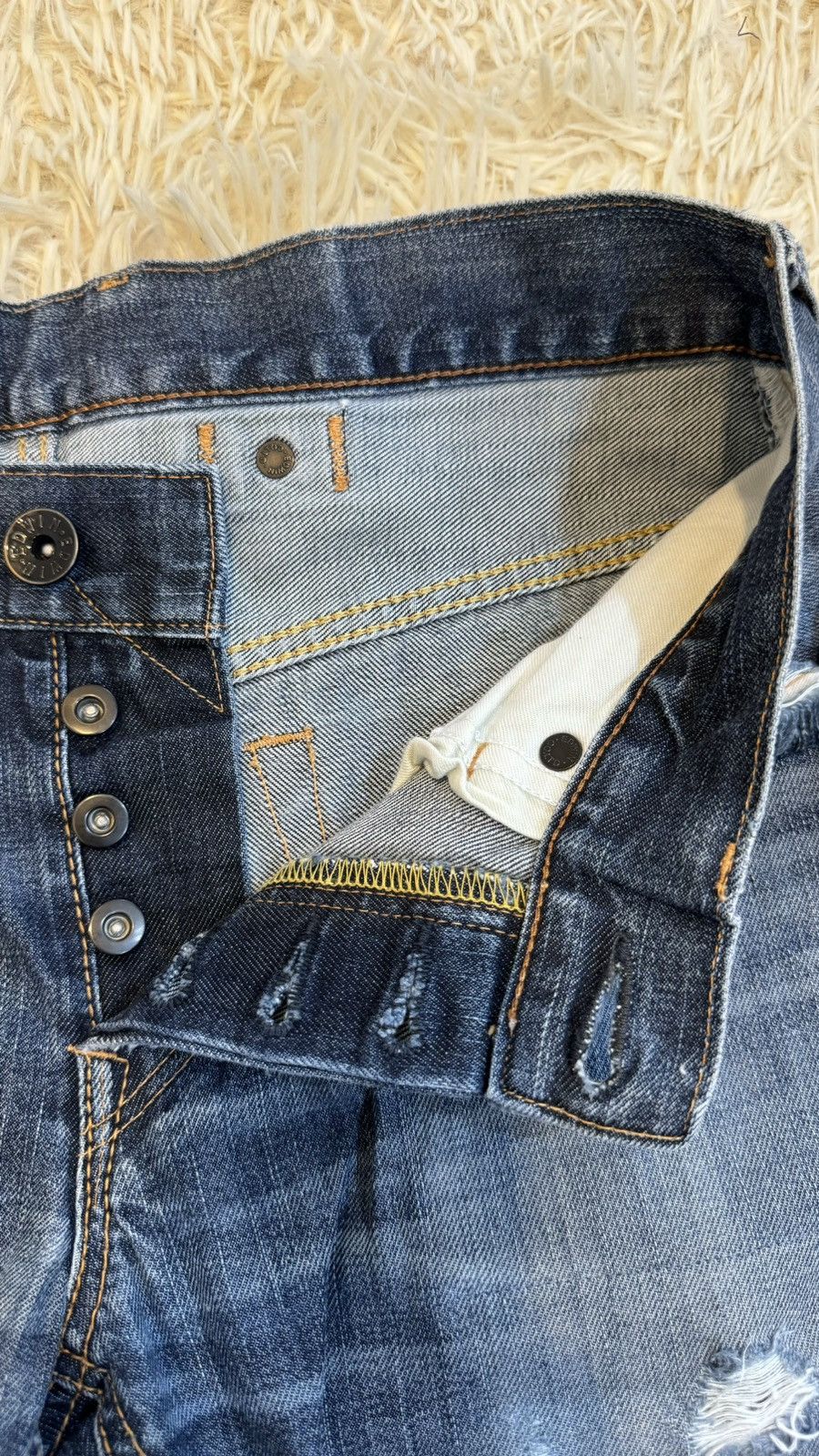 Edwin Offer‼️Edwin Buckle Back Selvedge Distressed Denim (24-195) Size US 31 - 11 Thumbnail