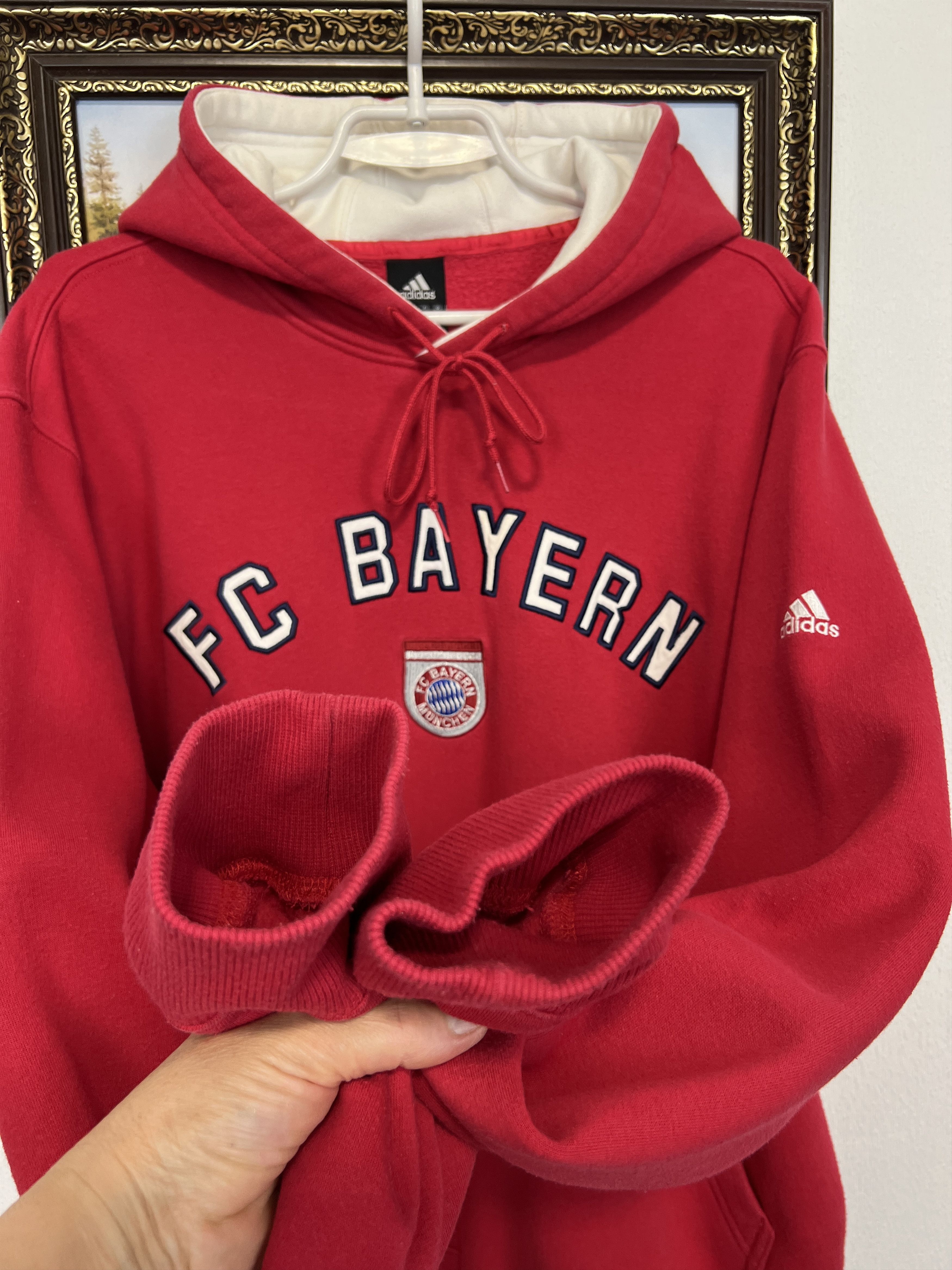 Adidas Vintage Bayern Munich Football Jacket Soccer Hoodie Rare Size US L / EU 52-54 / 3 - 6 Thumbnail