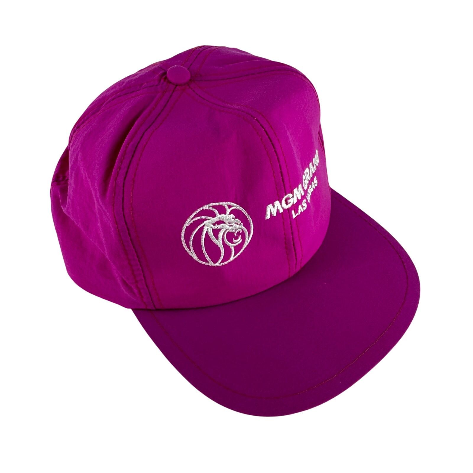 Other Vintage MGM Grand Las Vegas Snapback Hat Neon Magenta 90s Size ONE SIZE - 6 Thumbnail