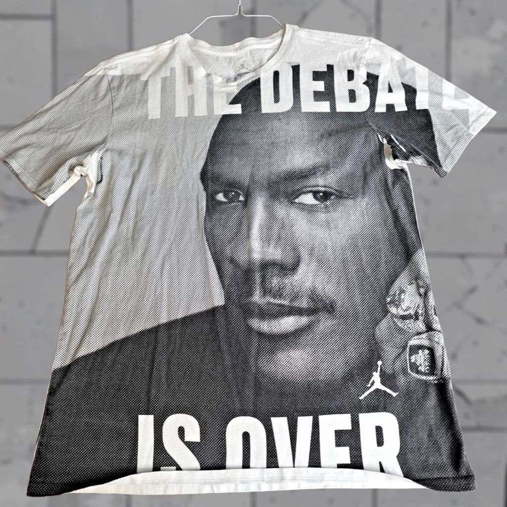 Jordan Brand Jordan Shirt Medium White The Goat AV6082 Crew Neck Short Sleeve Graphic Print Cotton Jersey Men T-Shirt Standard Regular White Size US M / EU 48-50 / 2 - 1 Thumbnail