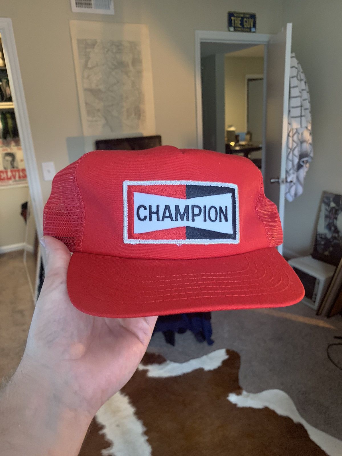 Vintage Vintage Champion Trucker Hat Size ONE SIZE - 1 Thumbnail