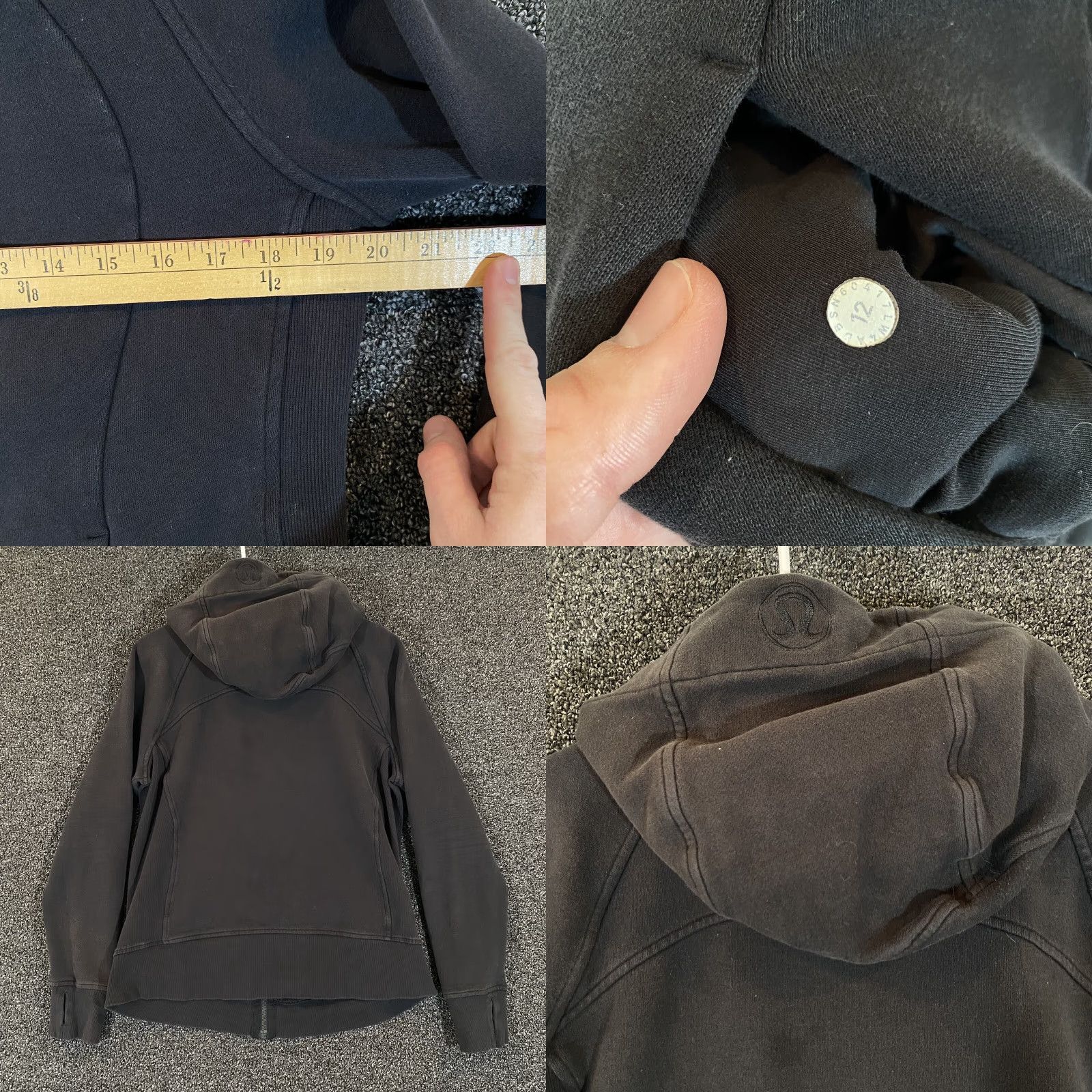Lululemon Lululemon Scuba Hoodie Womens 12 Black Hooded Full Zip Pullover Leisure FLAWS Size XL / US 12-14 / IT 48-50 - 8 Thumbnail